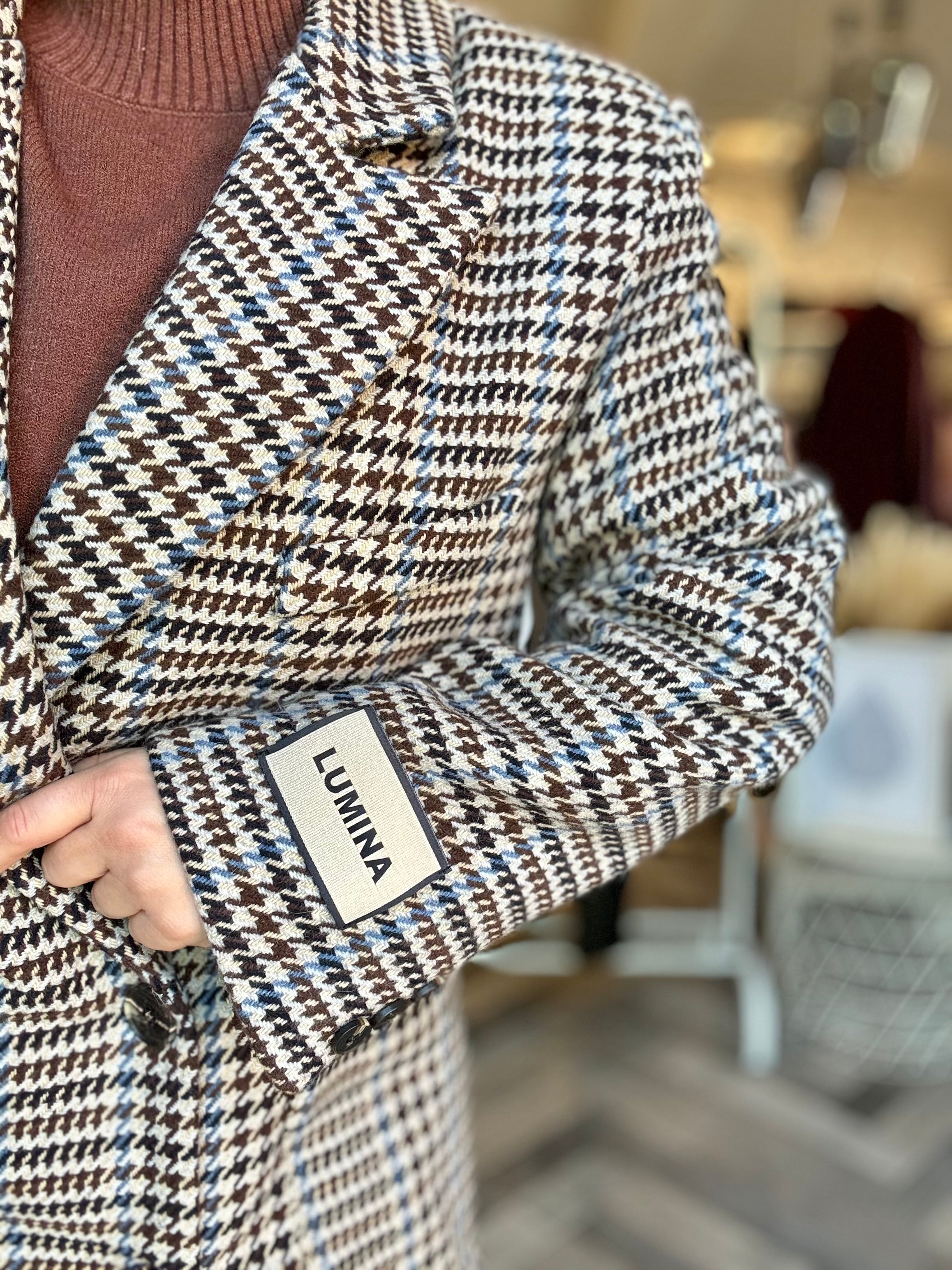 Lumina cappotto pied de poule