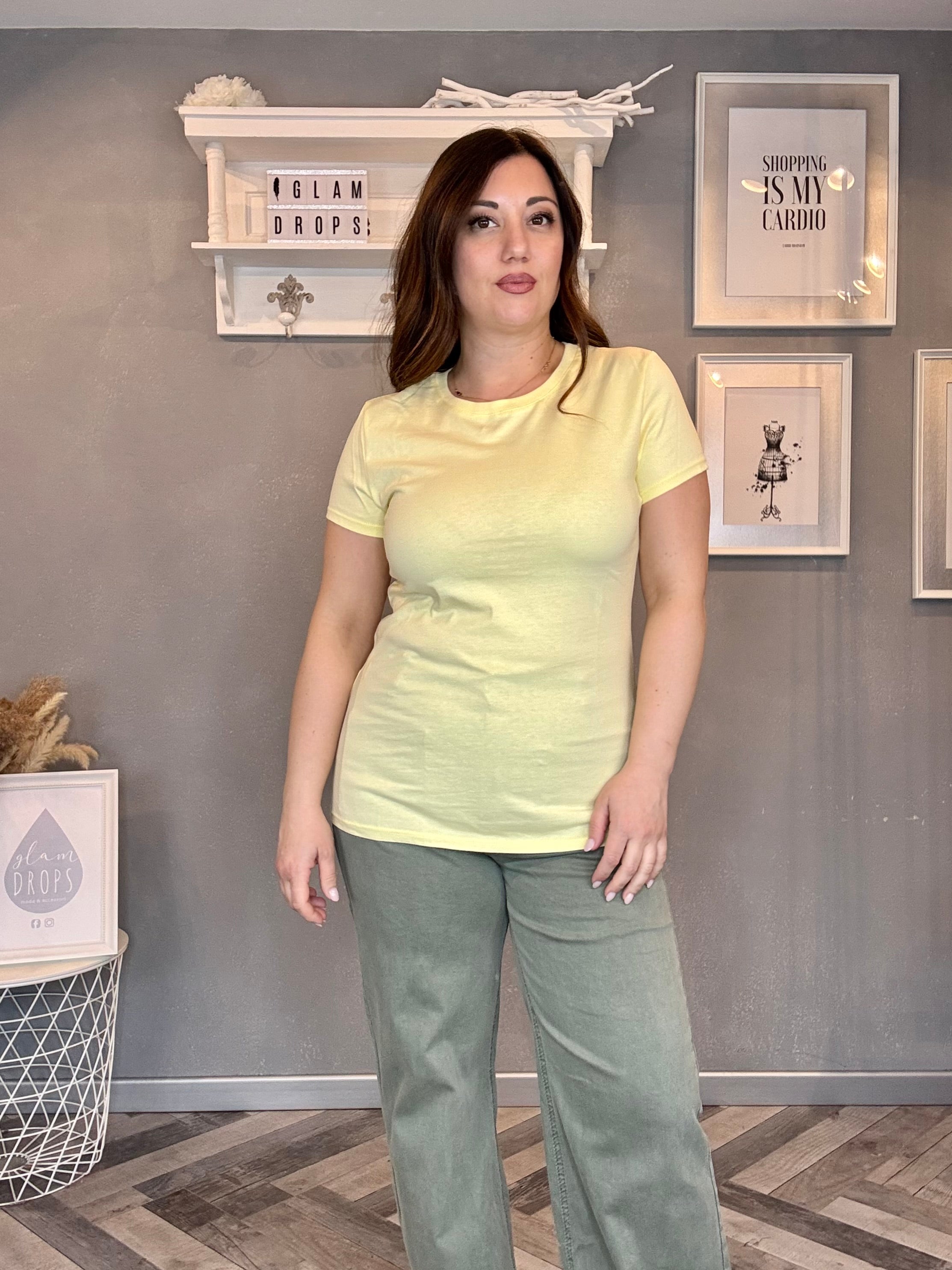 Lumina t-shirt basic elasticizzata