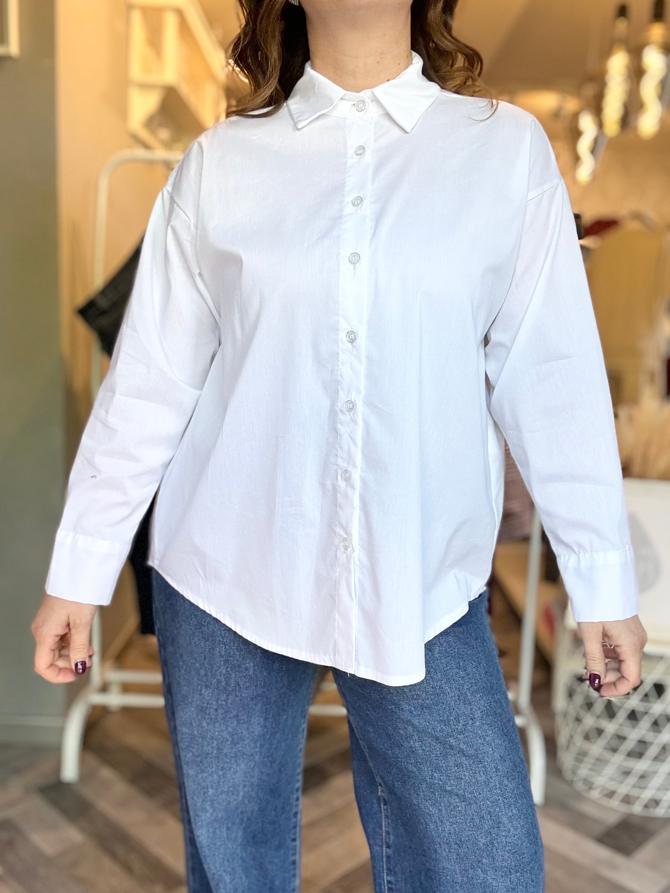 Camicia in cotone elasticizzato