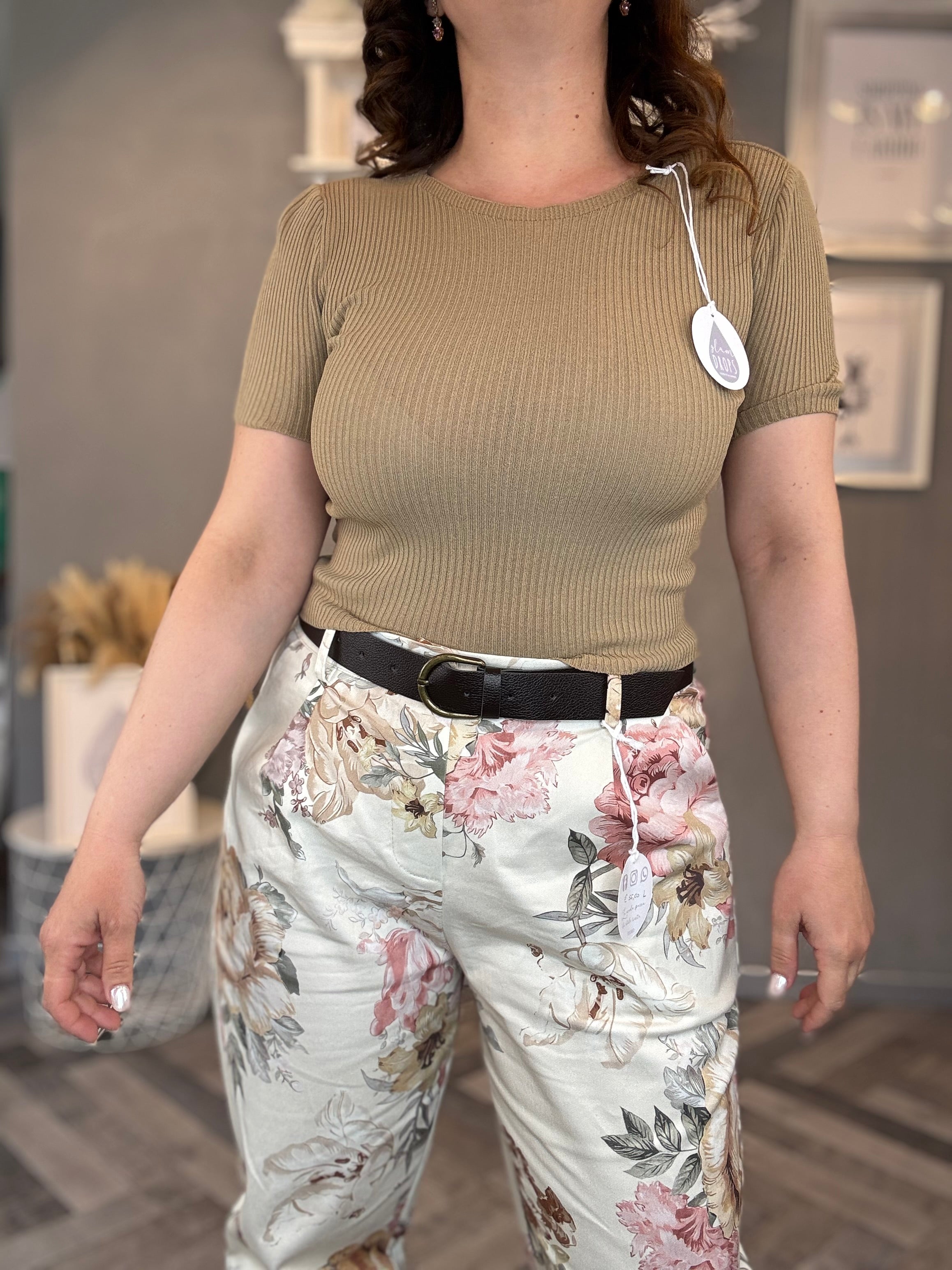 Maglia a costine basic Glam