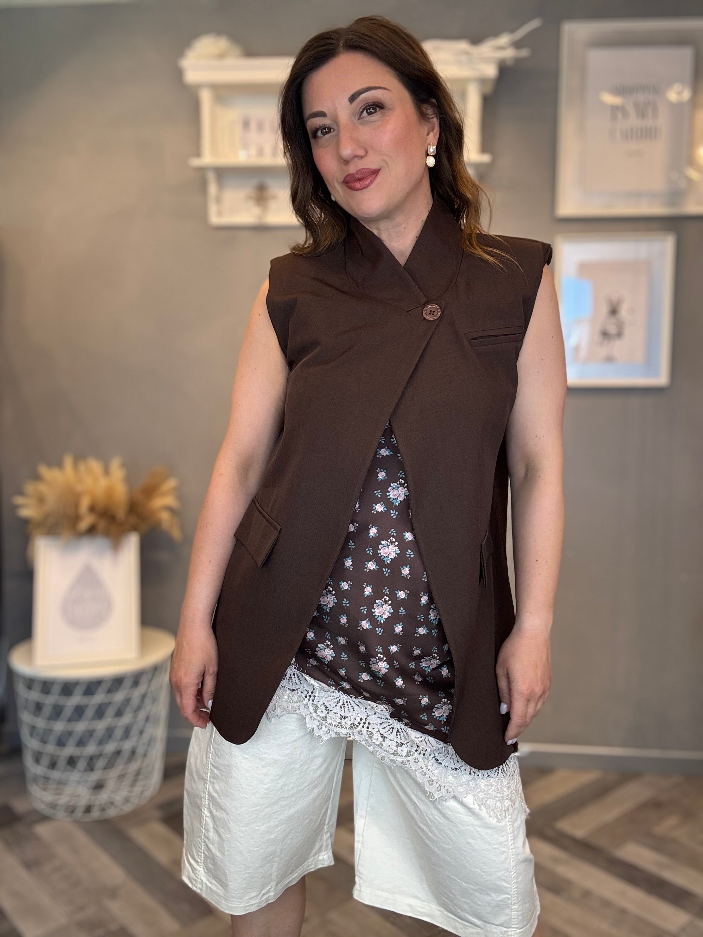 Gilet Elegance cioccolato