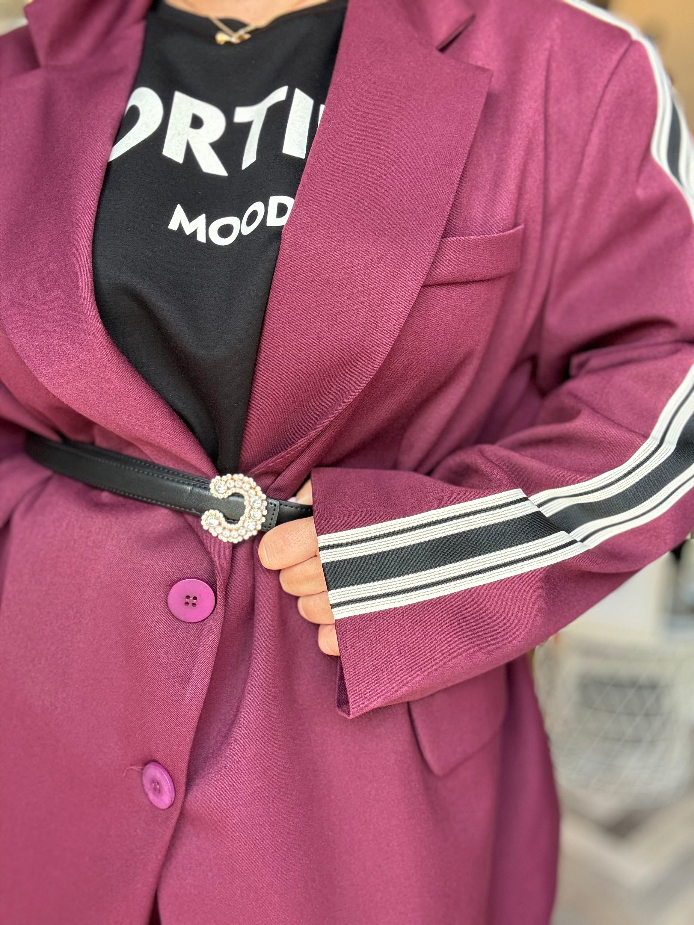 Cintura ecopelle CC con strass