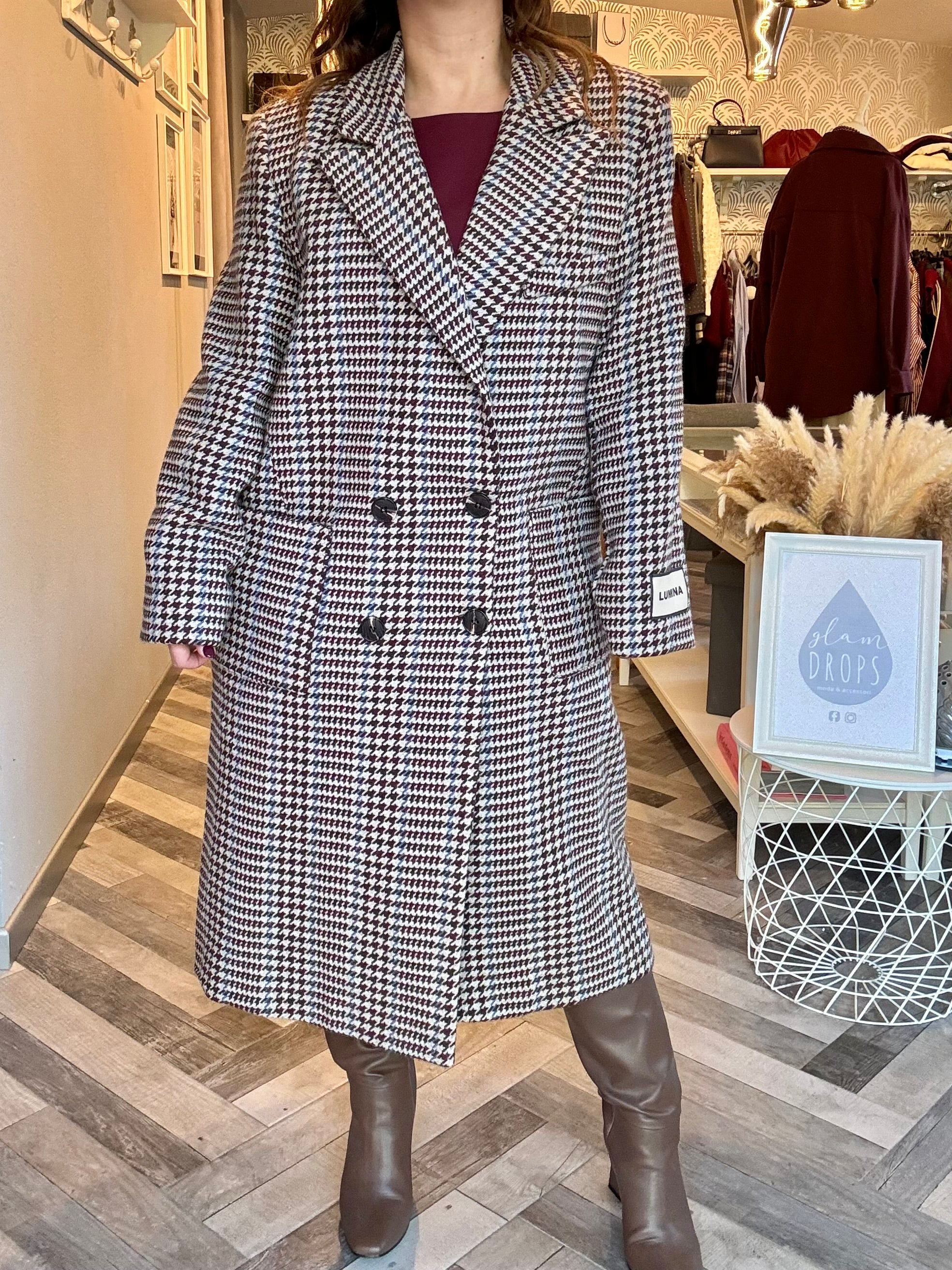 Lumina cappotto pied de poule