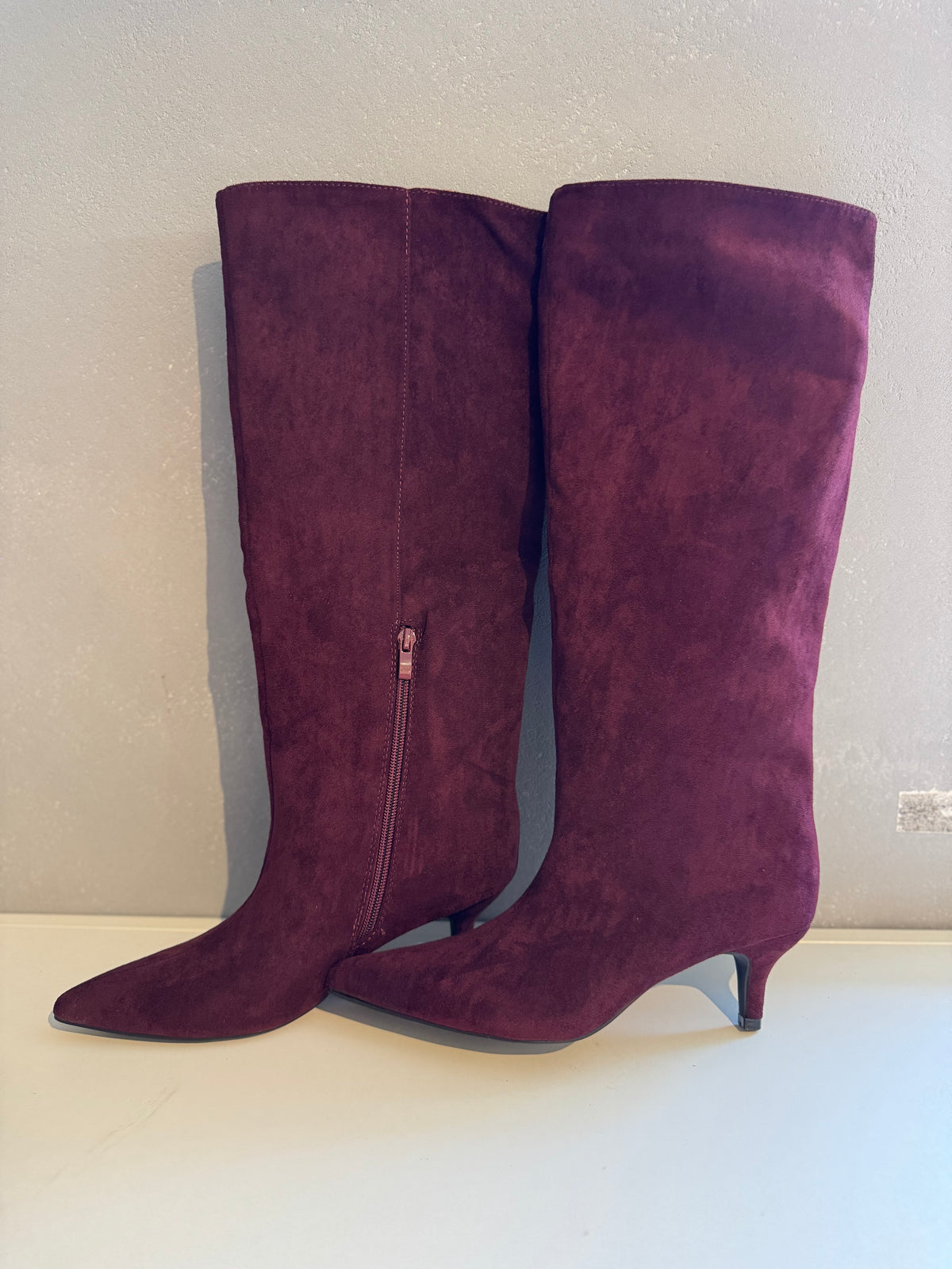 Stivali soft suede bordeaux