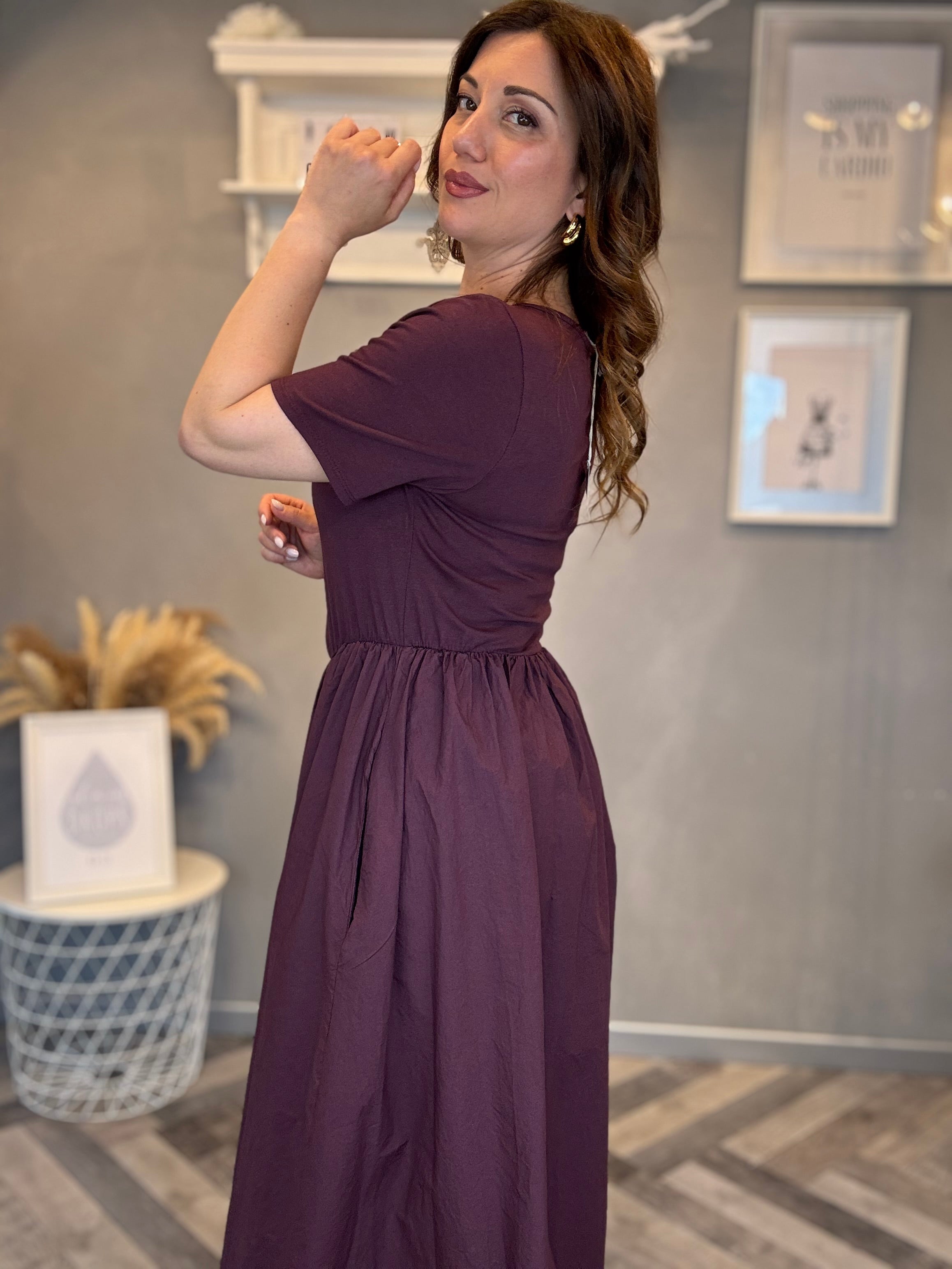 Abito midi Wine