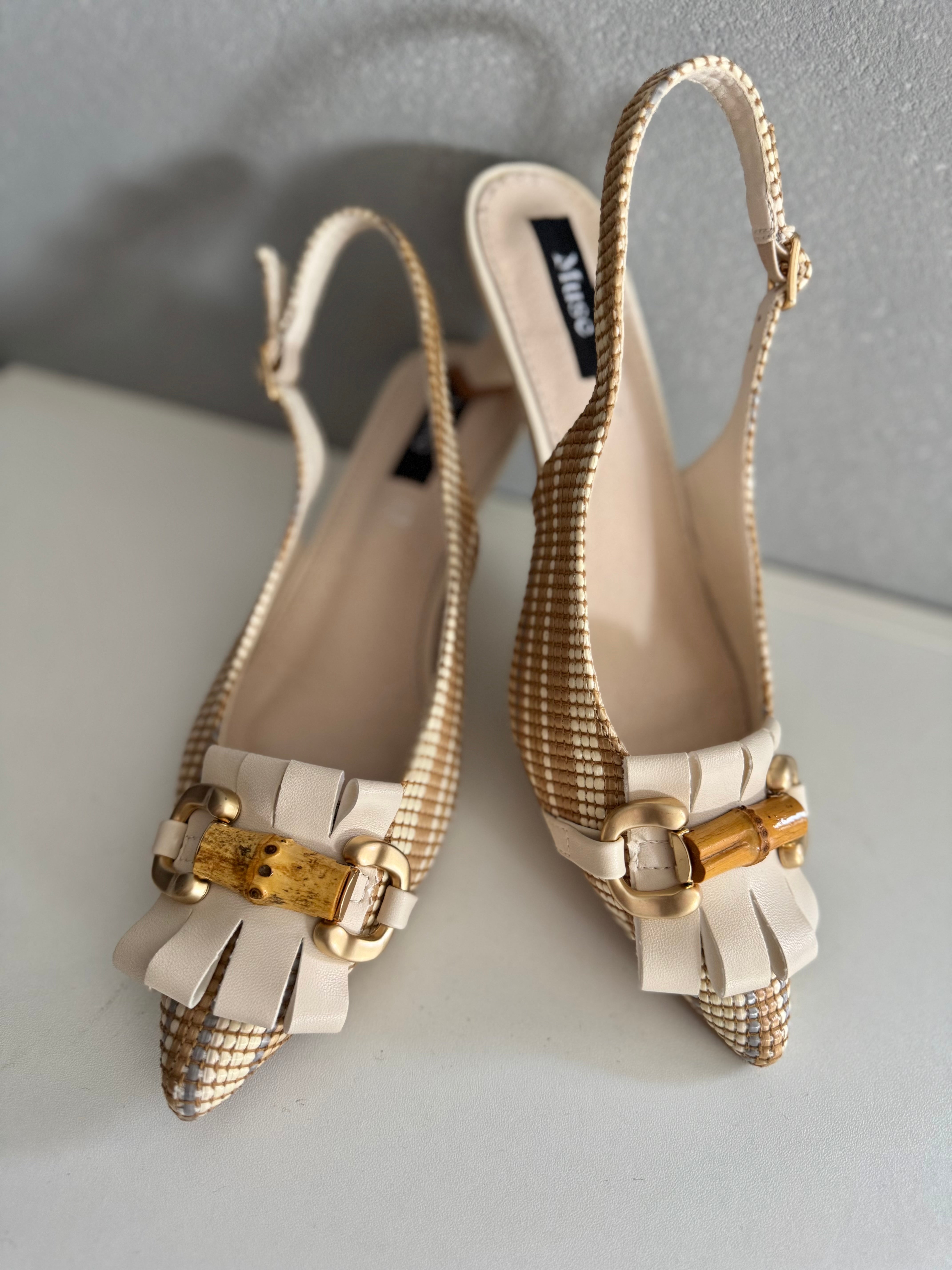 Décolleté Slingback con frange