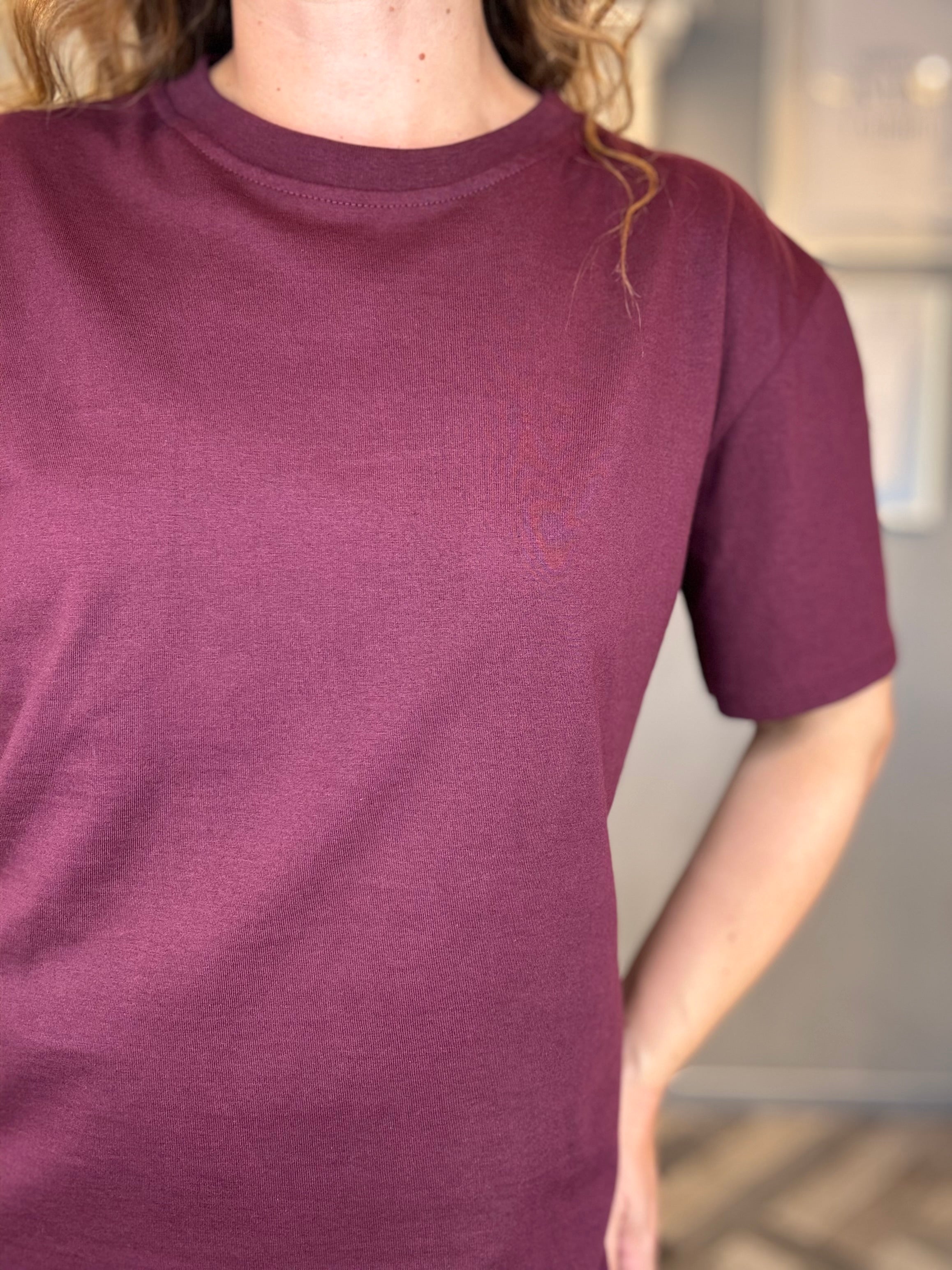 T-shirt basic bordeaux