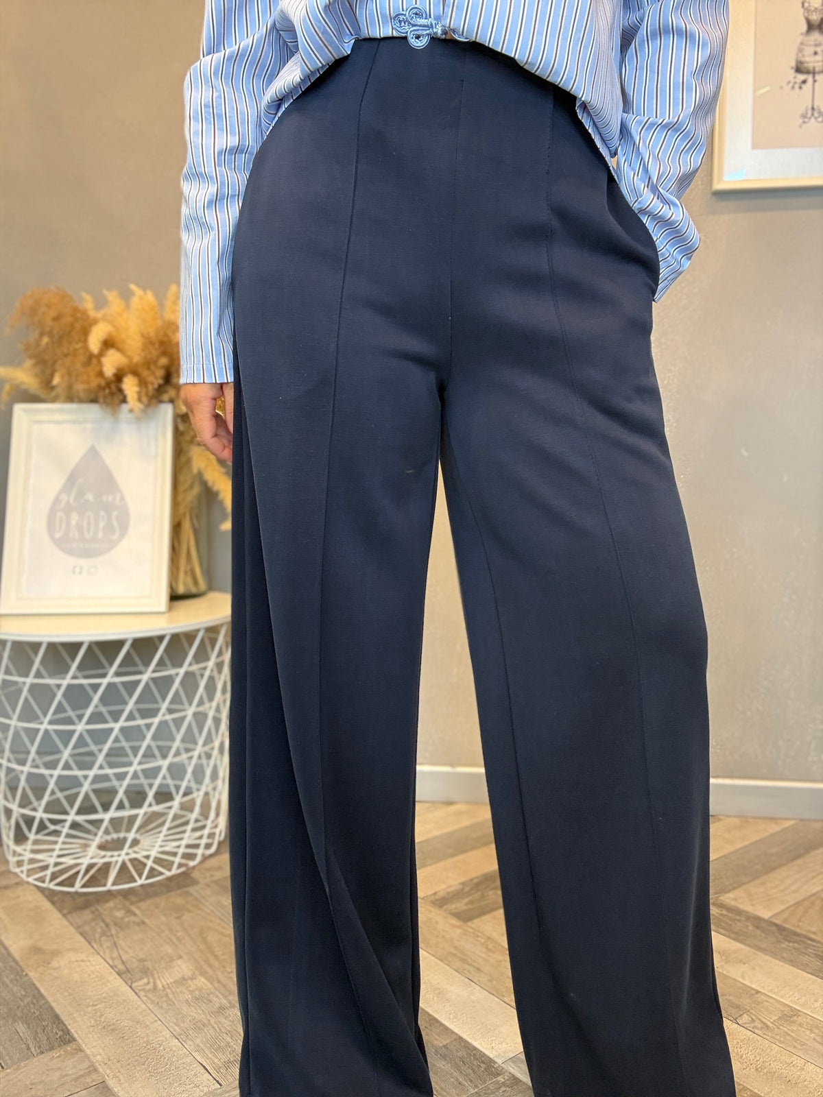 Pantalone palazzo punto Milano blu