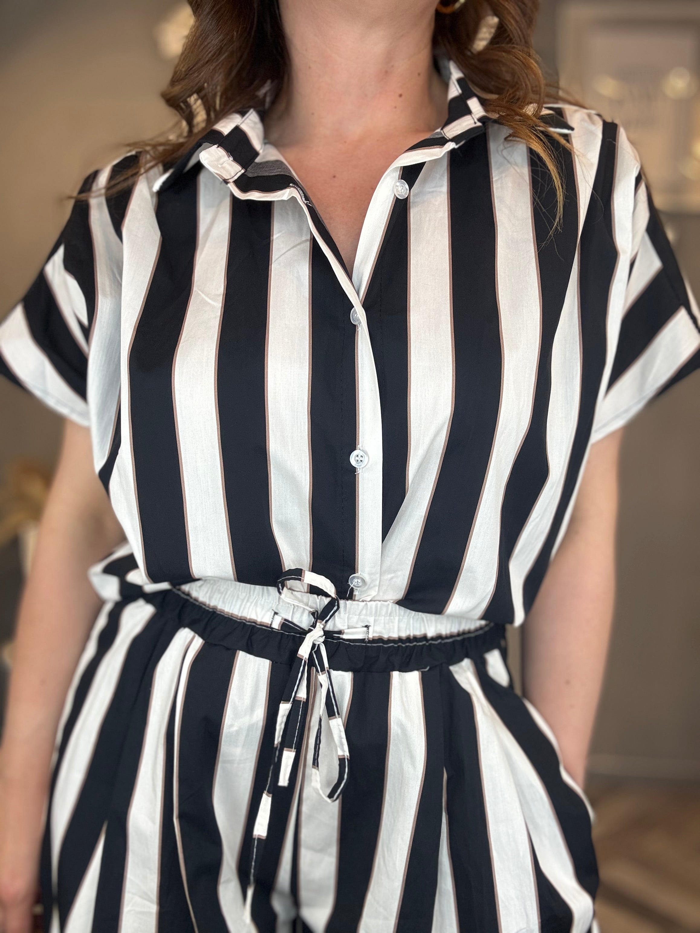 Coordinato righe Black and White