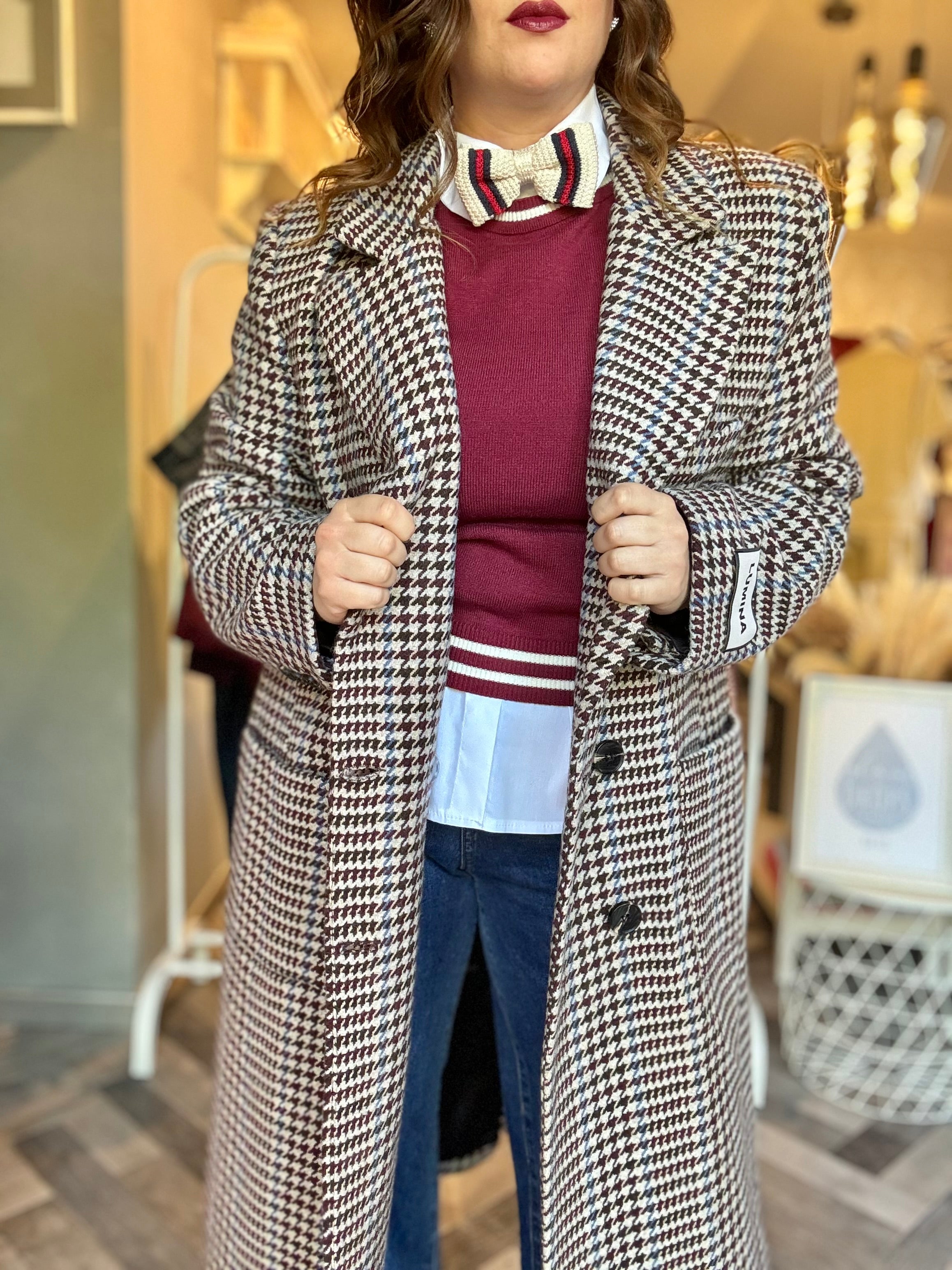 Lumina cappotto pied de poule