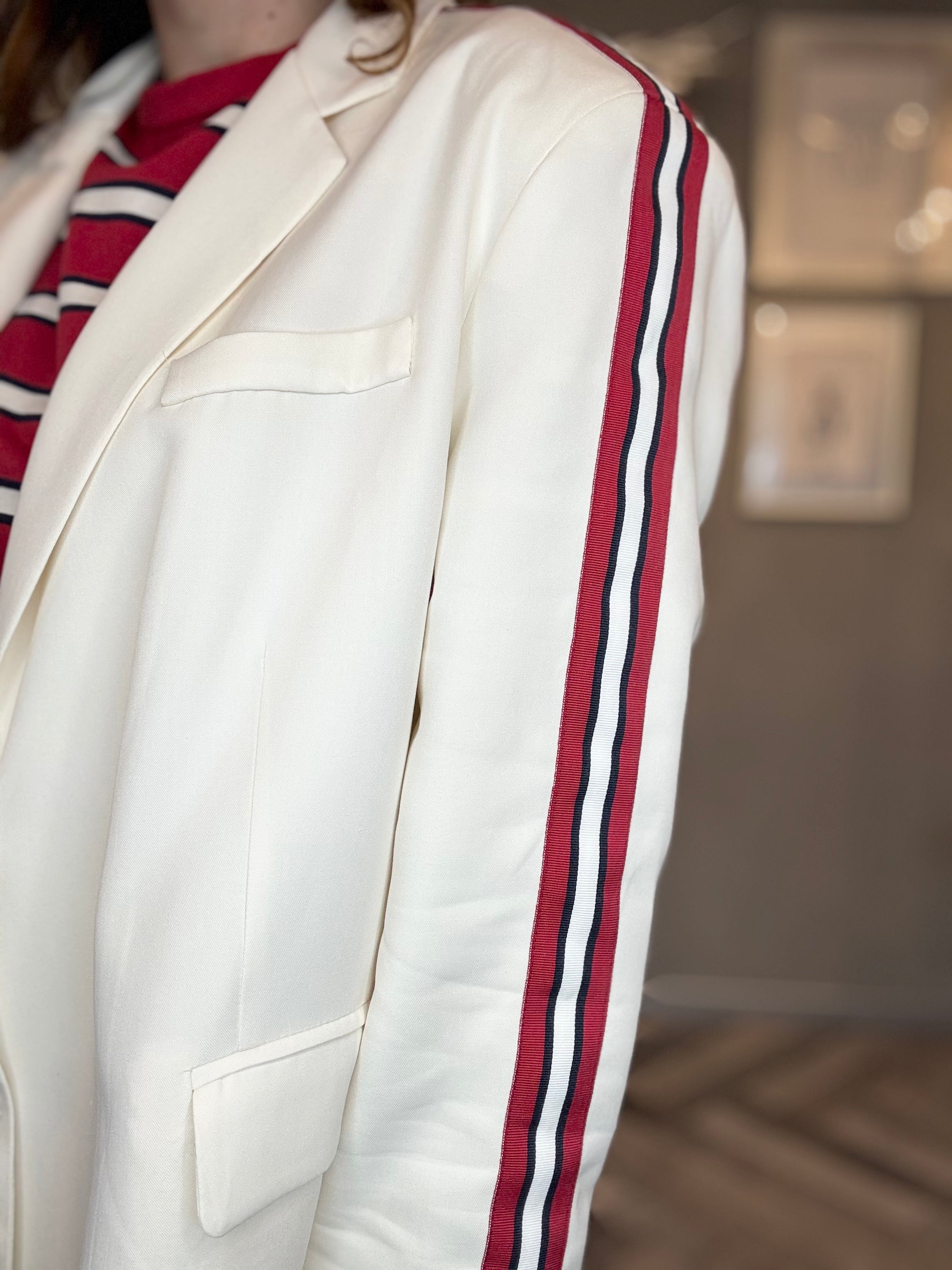 Lumina blazer over con righe laterali