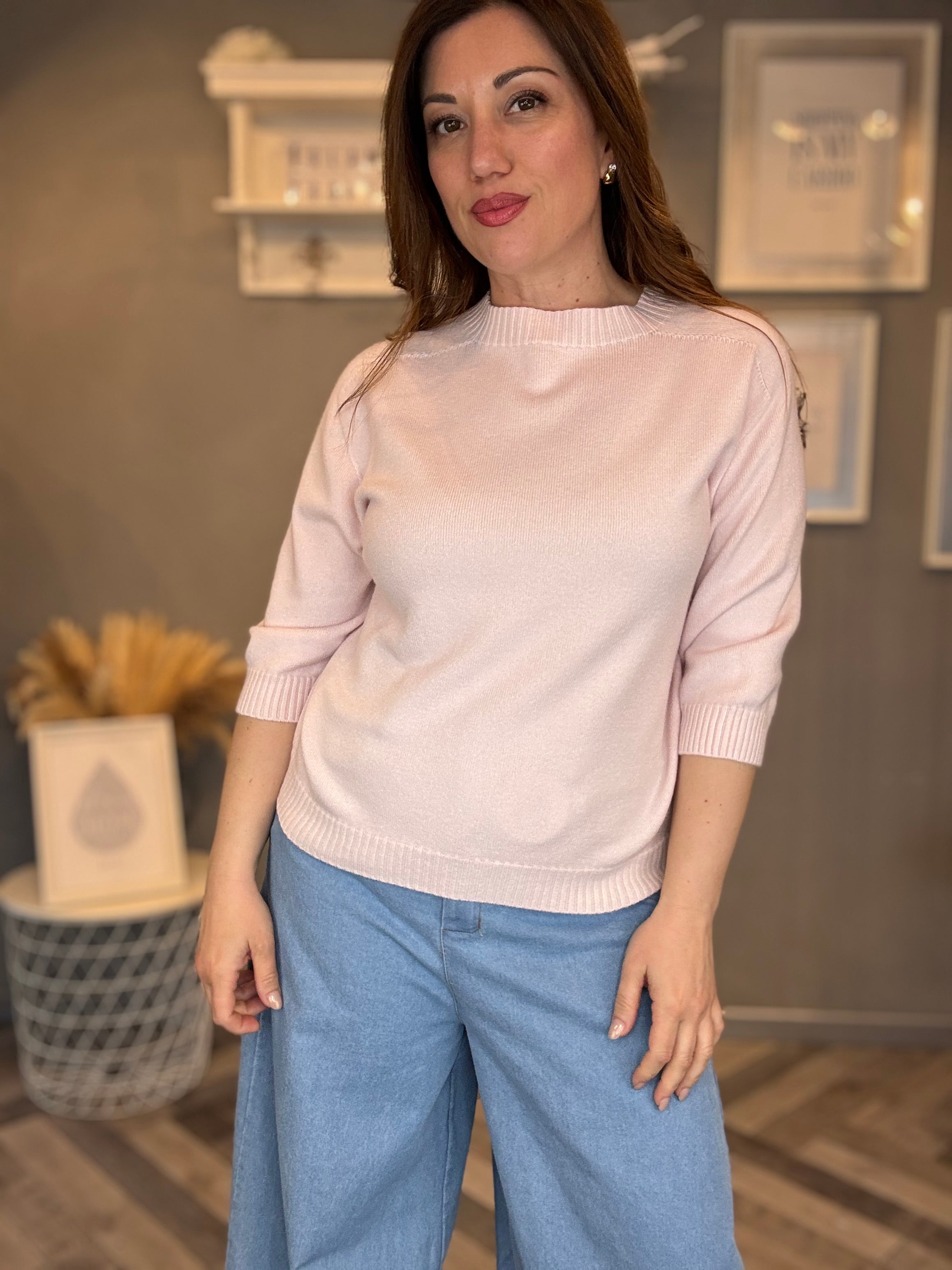 Maglioncino Essenza rosa pastello
