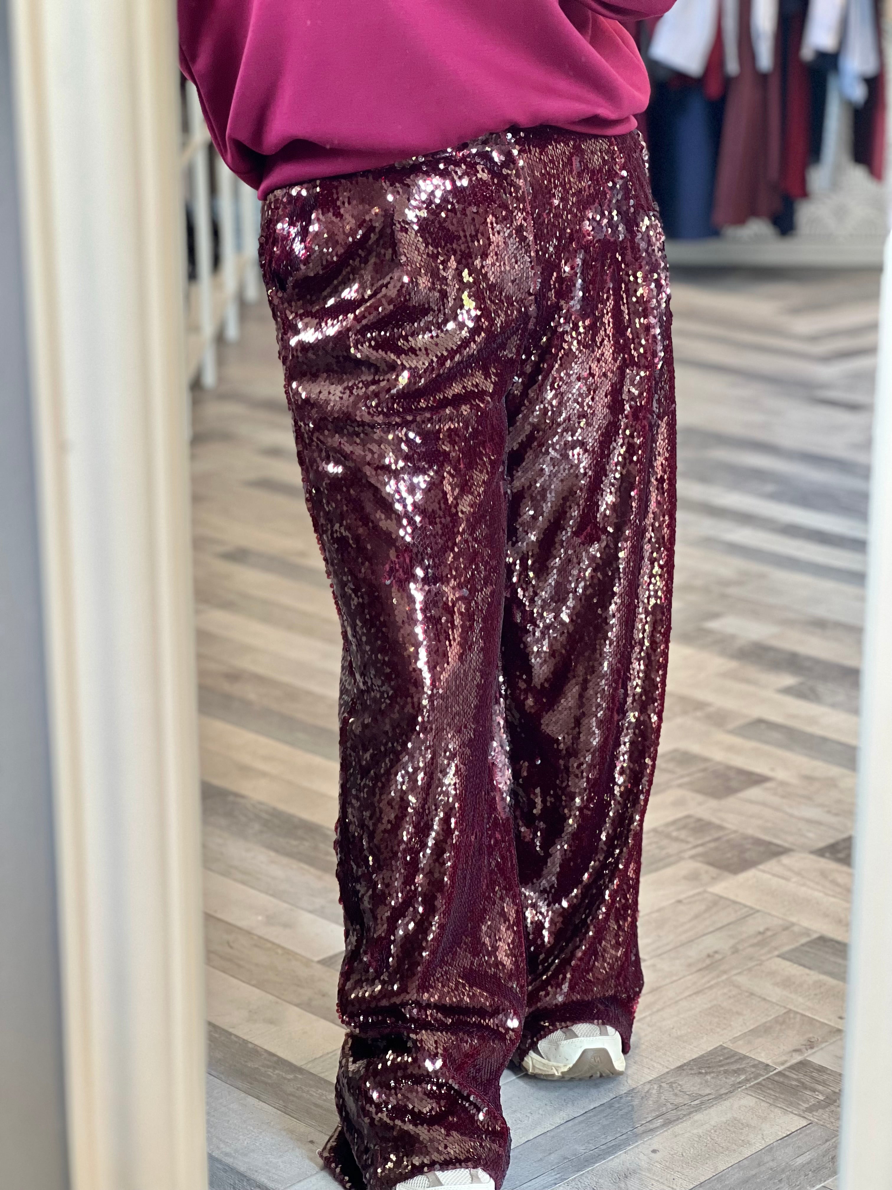 Lumina pantaloni paillttes palazzo