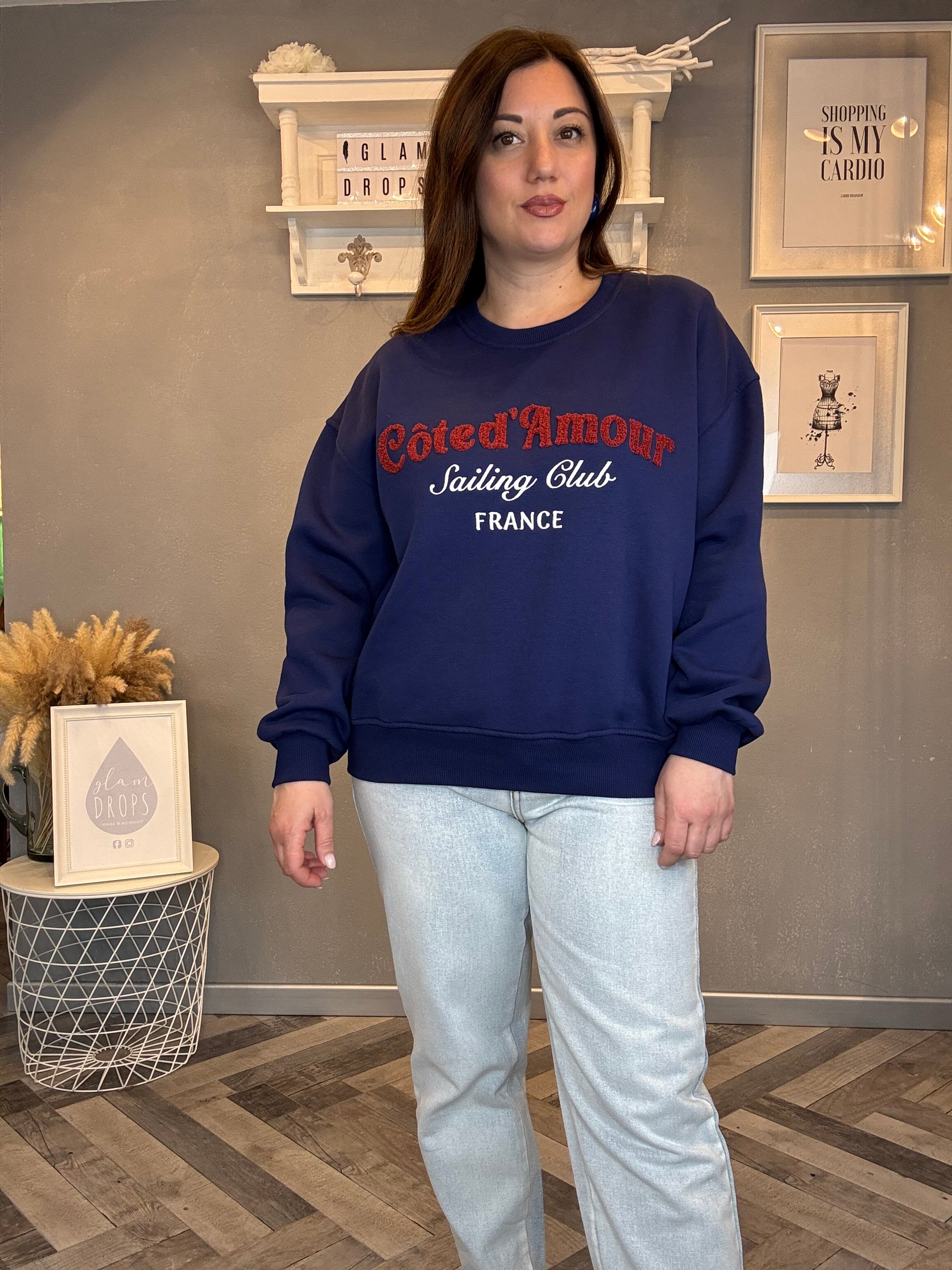 Lumina felpa Cote d’Amour blu