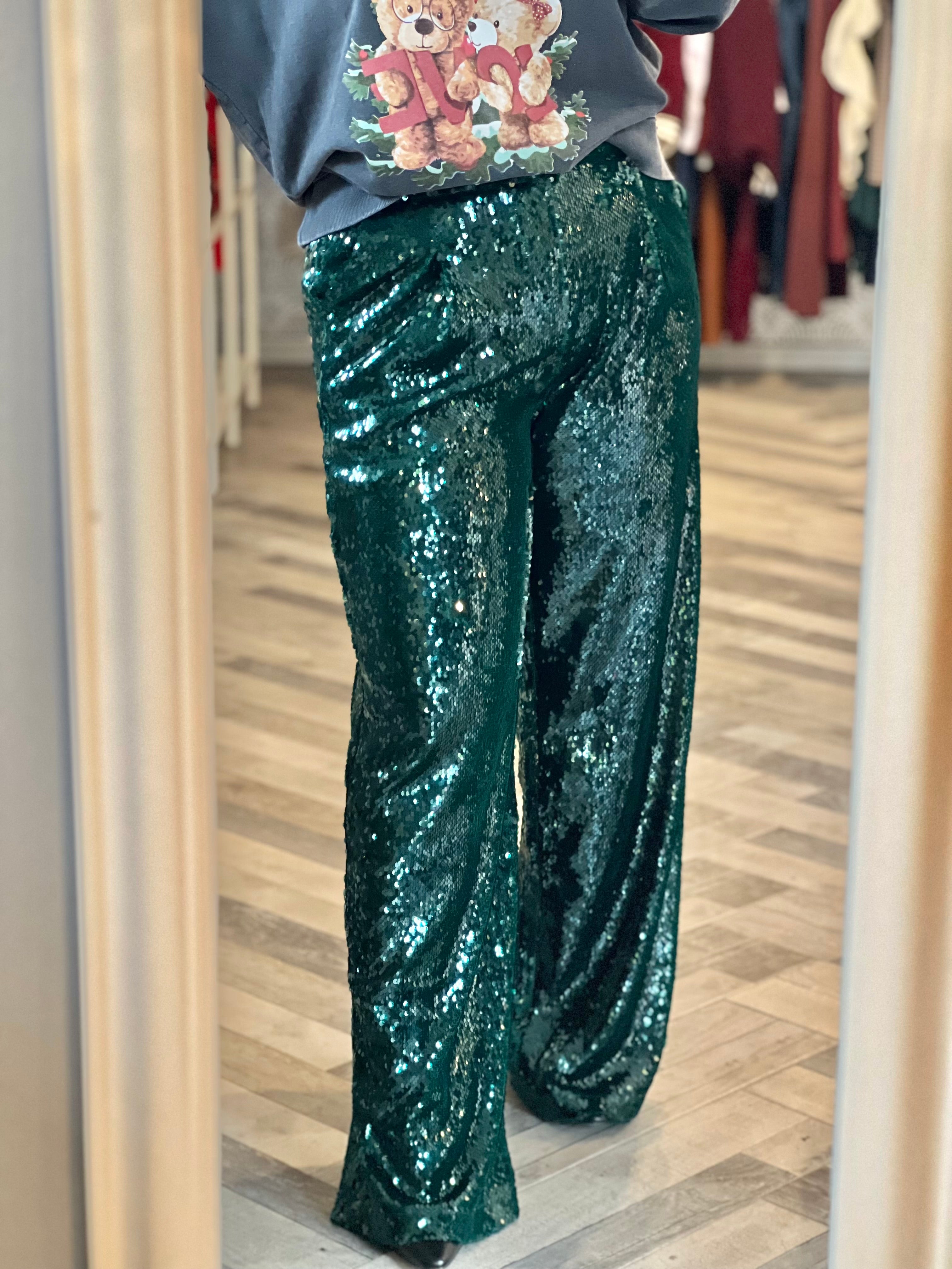 Lumina pantaloni paillttes palazzo