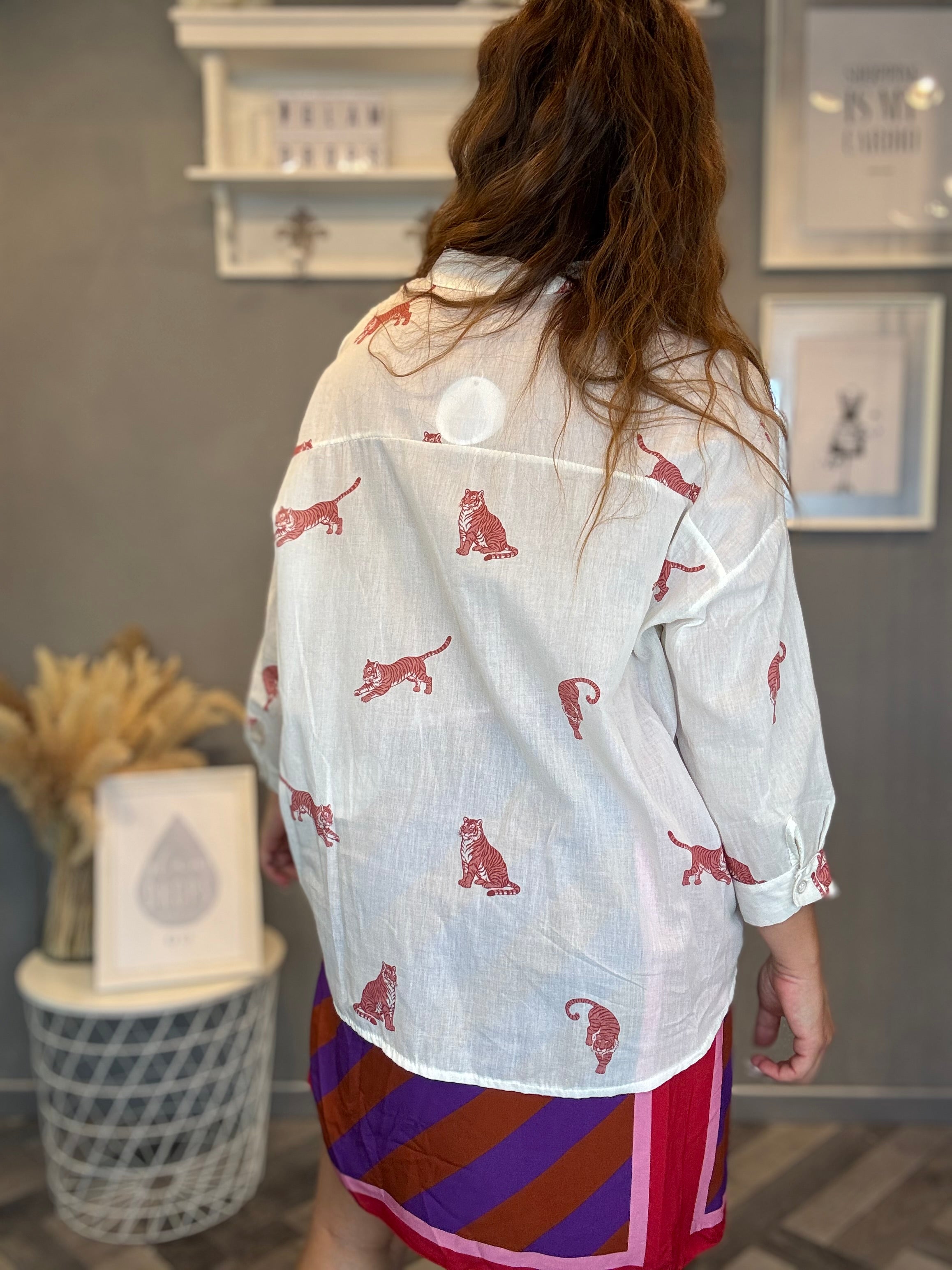 Camicia Isla Bonita tigri rosa
