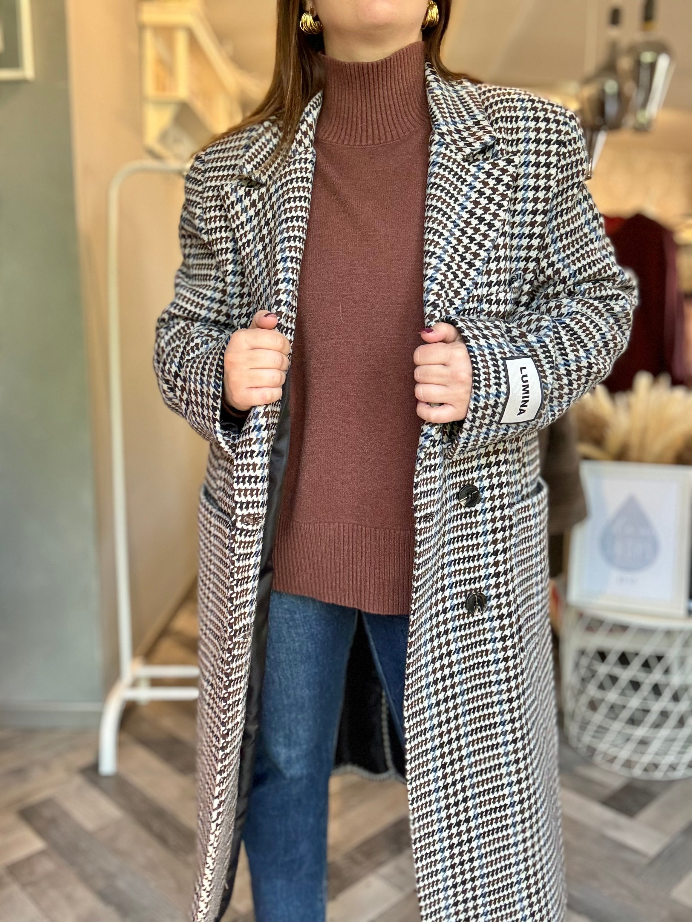 Lumina cappotto pied de poule