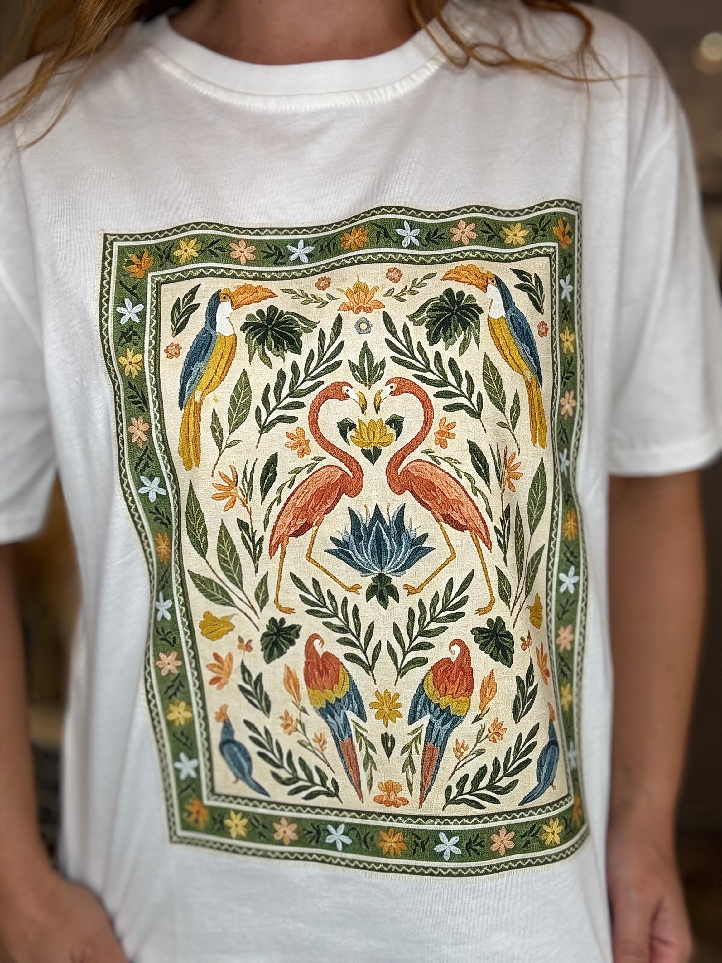 T-shirt Isla Bonita Fenicottero verde
