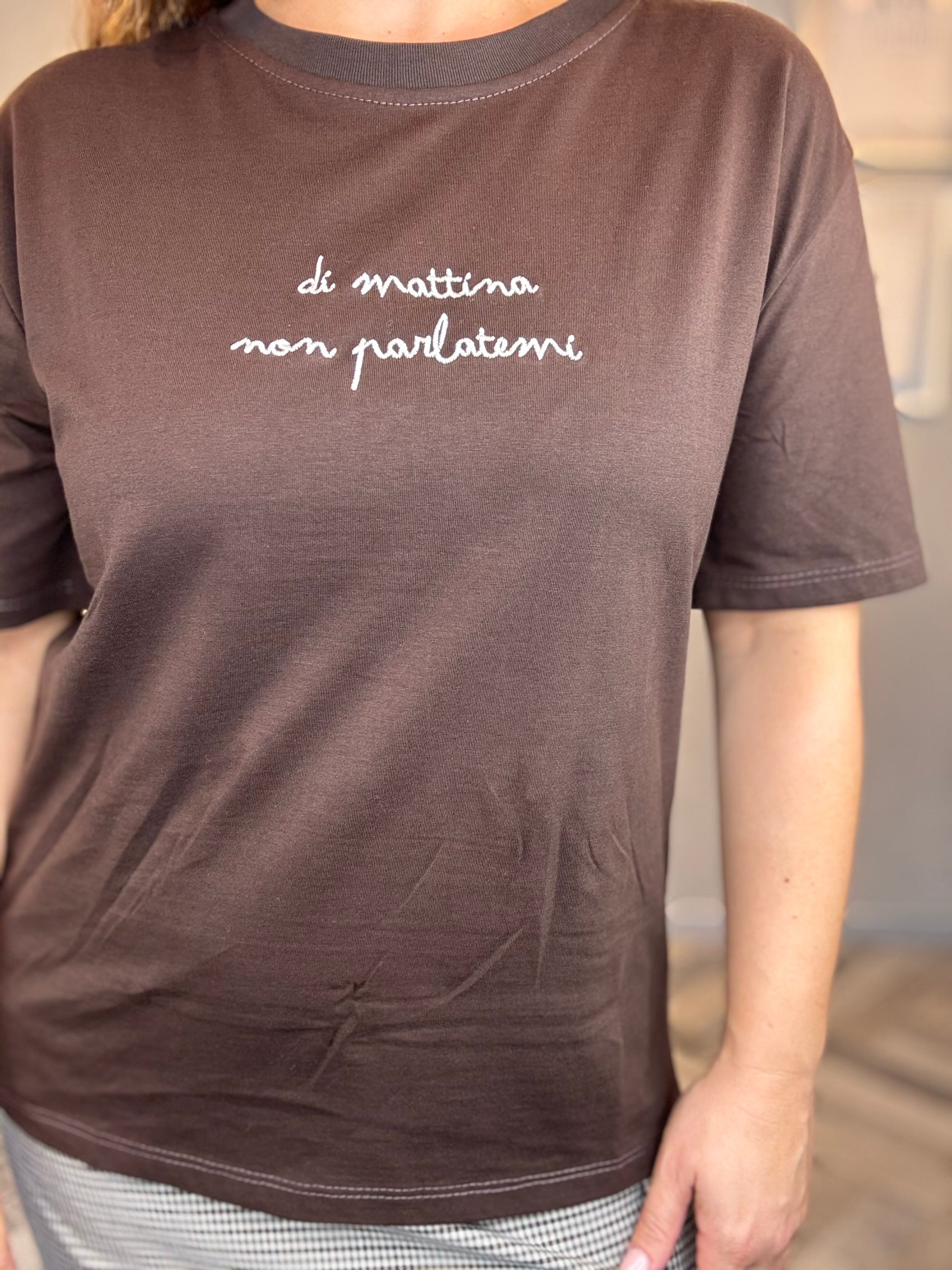 T-shirt di mattina non parlatemi