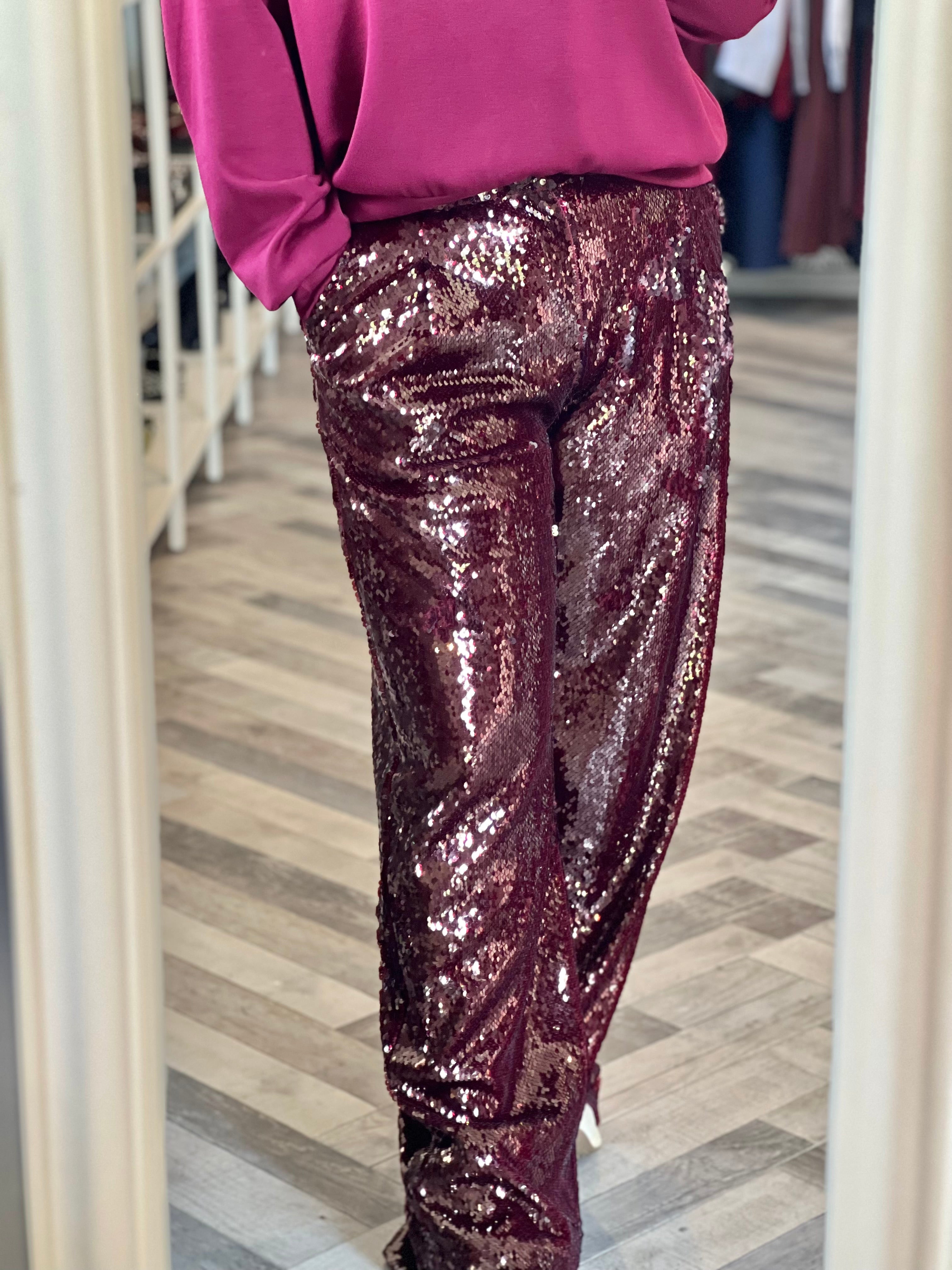 Lumina pantaloni paillttes palazzo