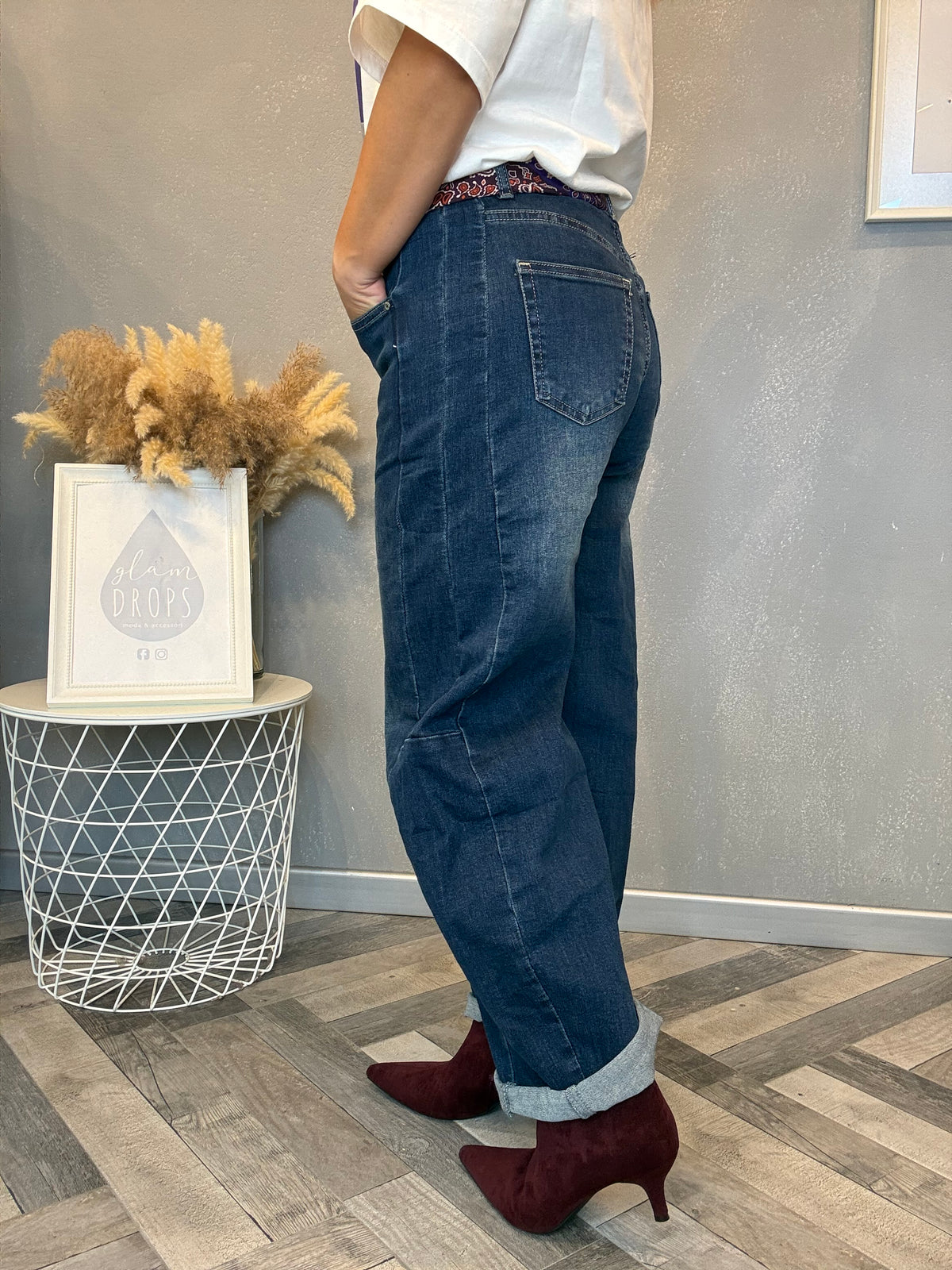 Jeans barrel denim