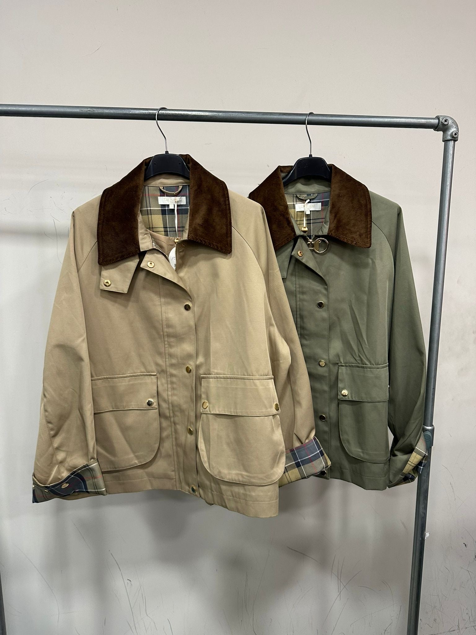 Giacca stile parka con dettagli check