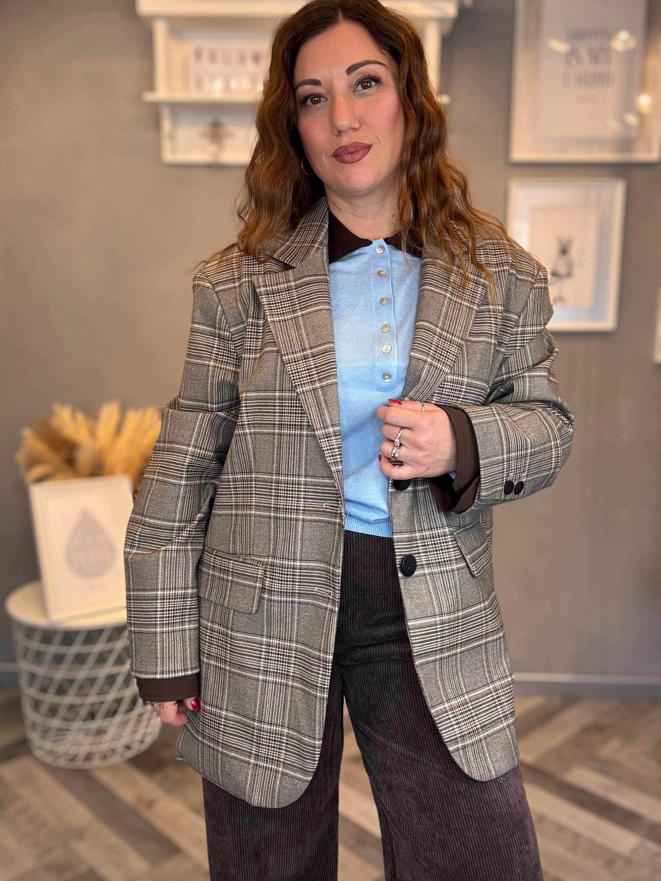 Maglia polo con colletto a contrasto