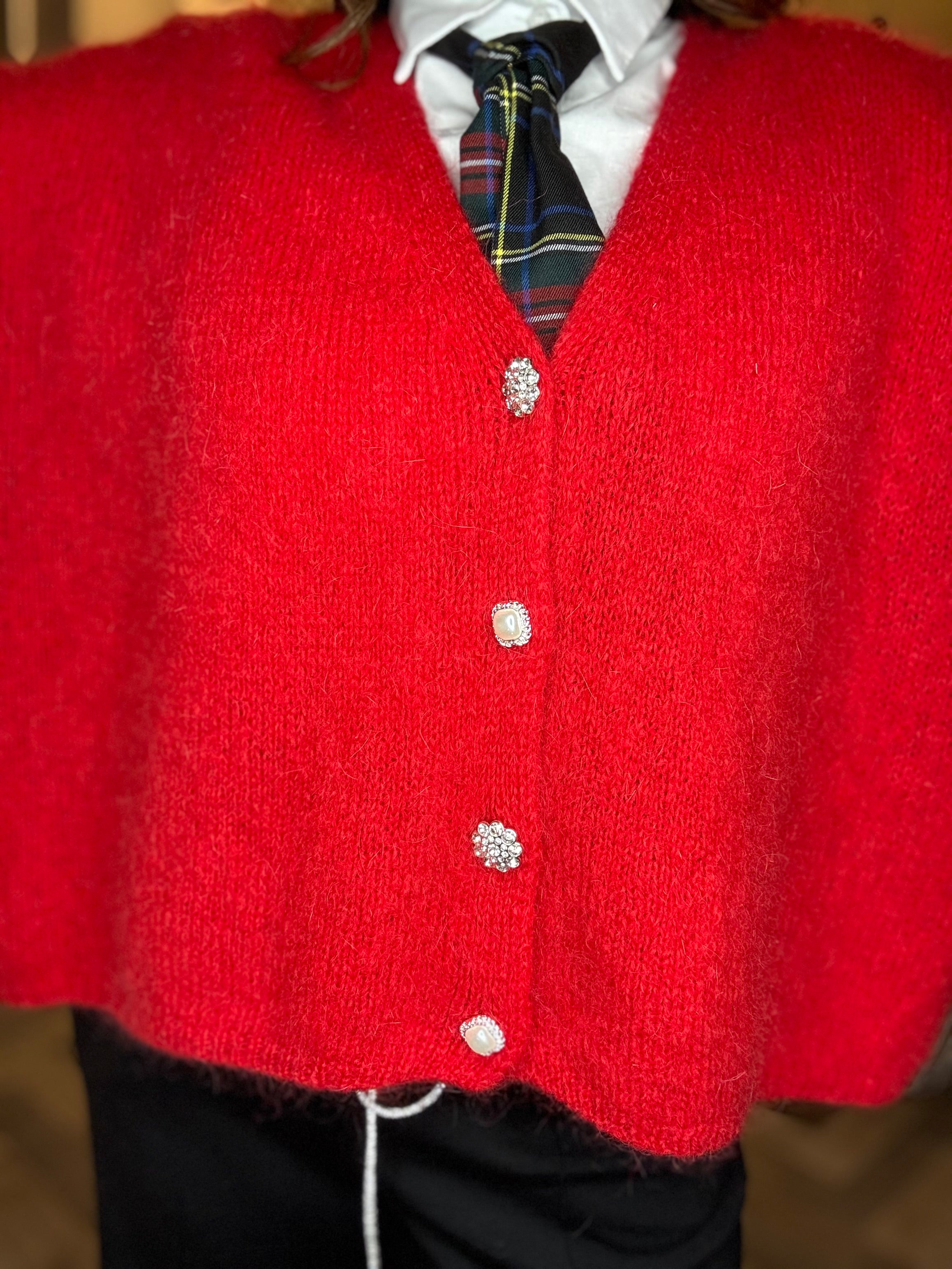 Gilet in maglia over 4 bottoni