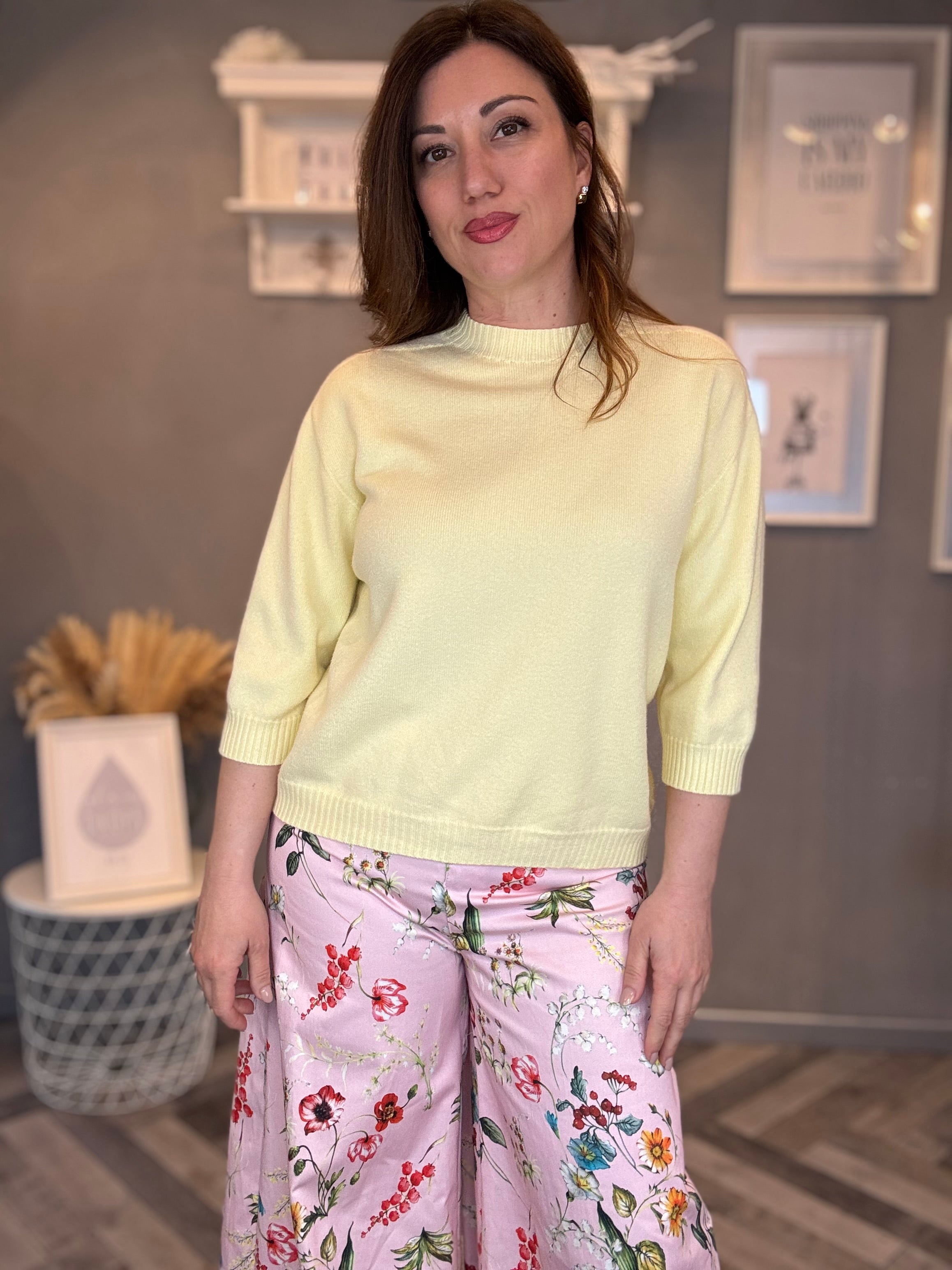 Maglioncino Essenza giallo pastello