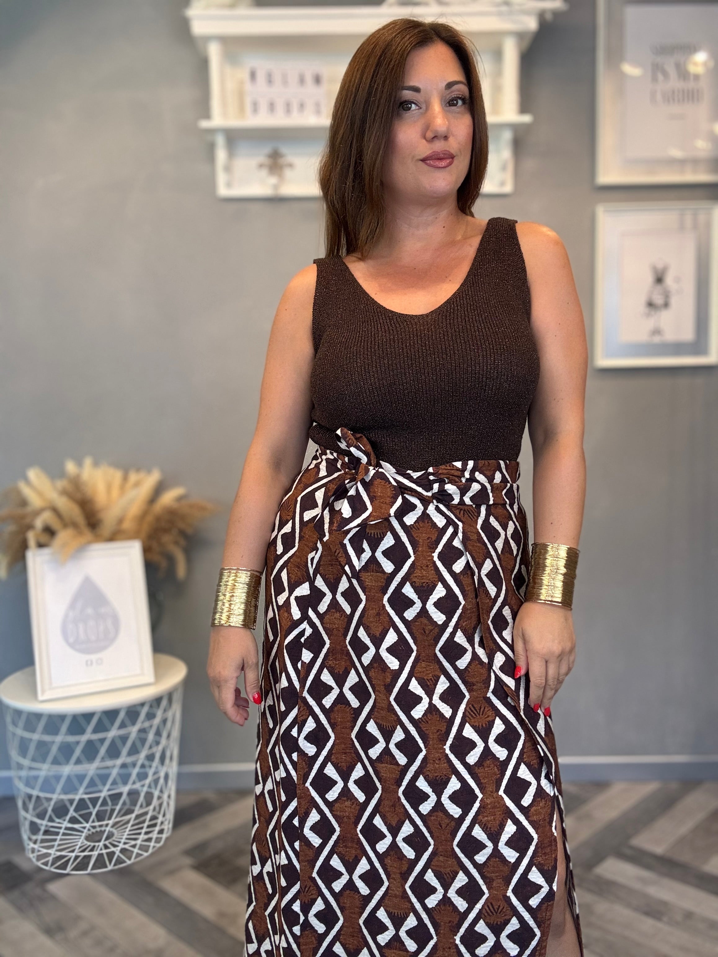 Top in maglia lurex Luce
