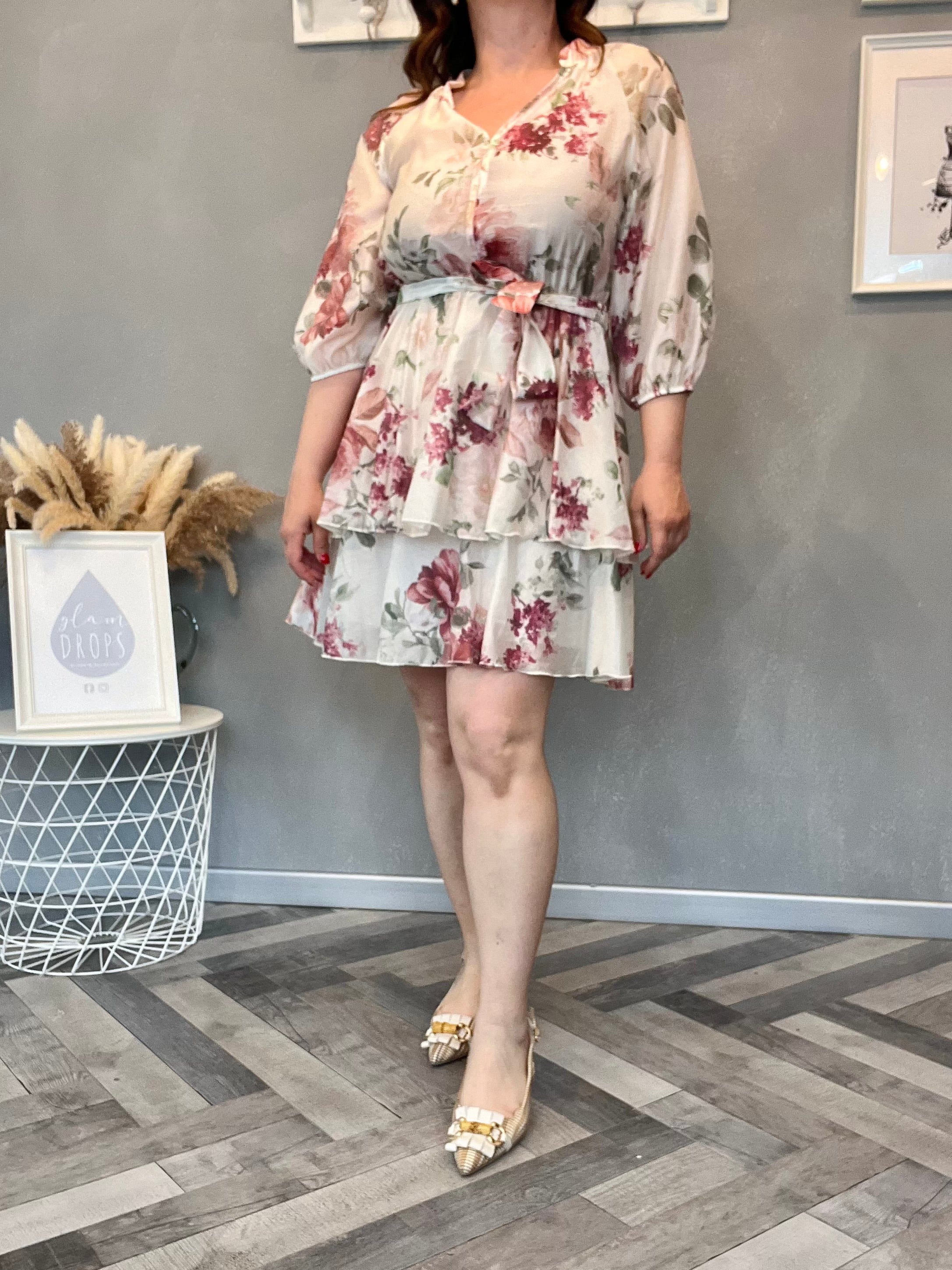 Abito Petalo Burgundy