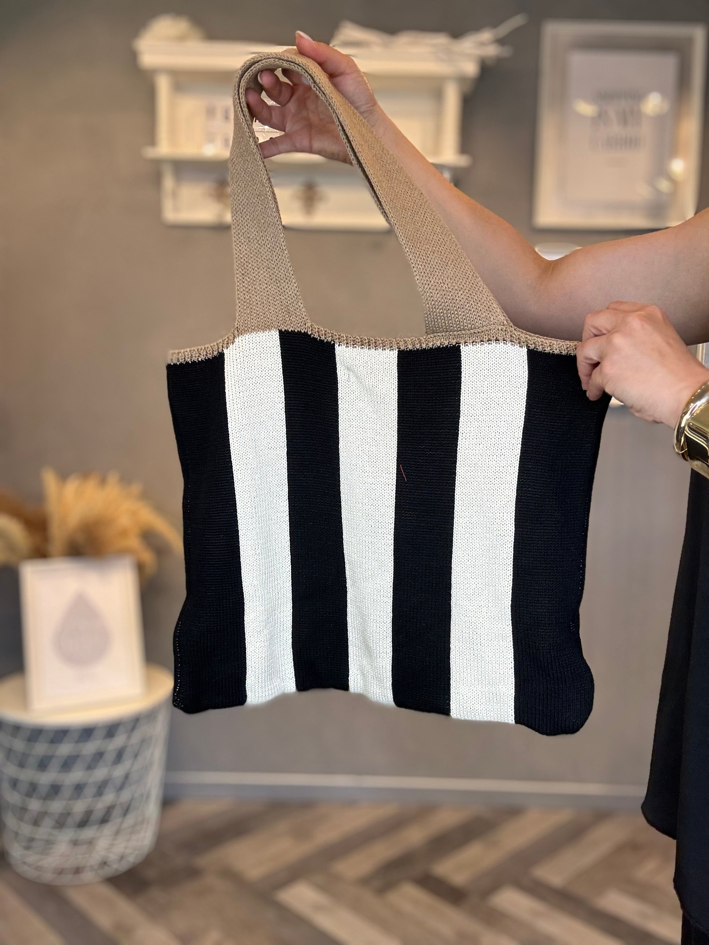 Borsa shopper Stripes