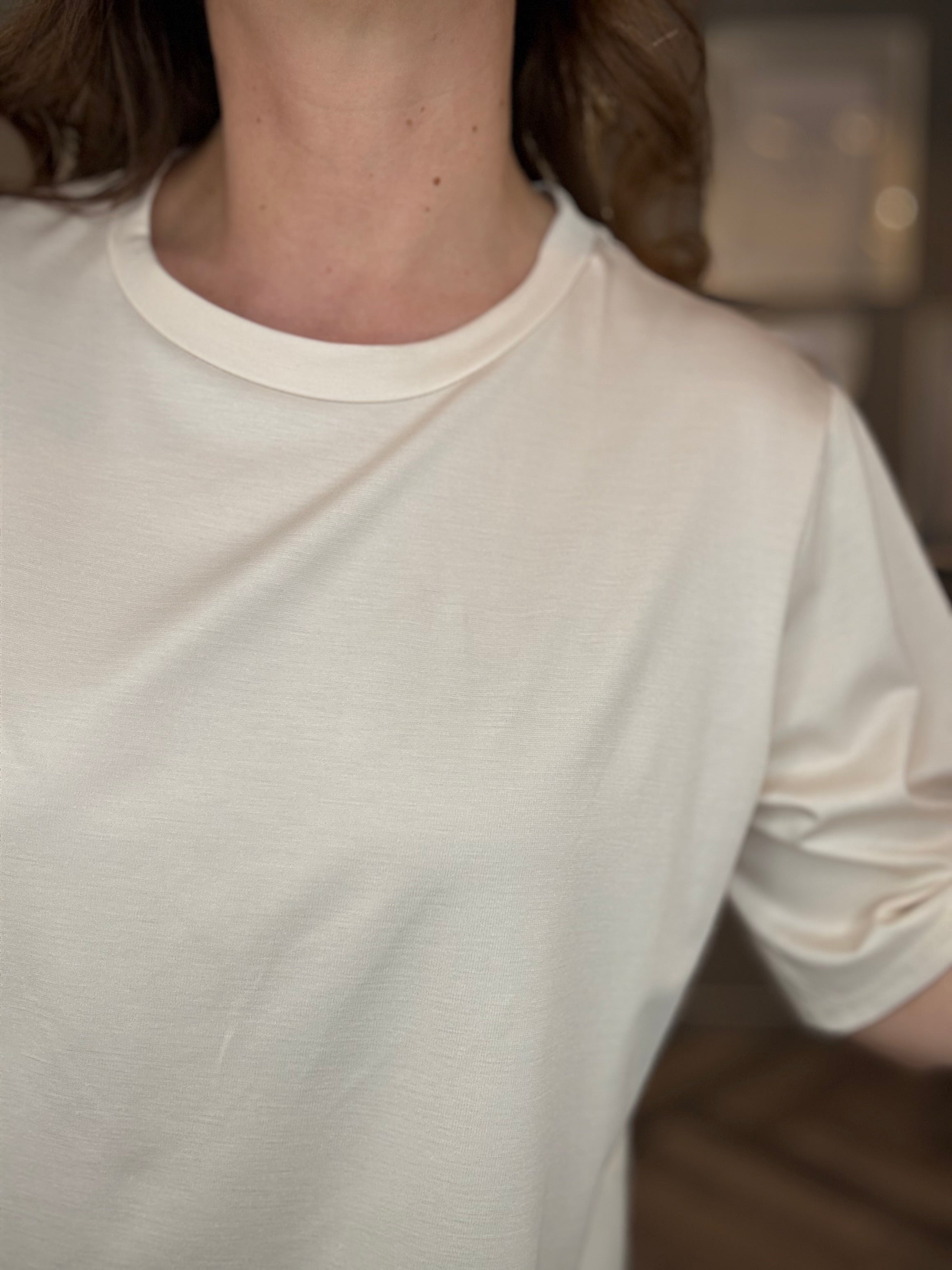 T-shirt basic morbida burro