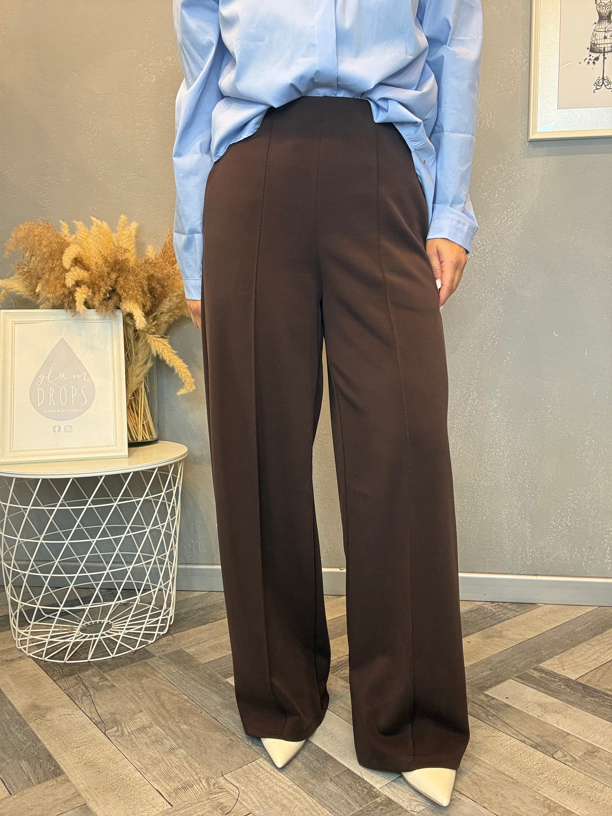 Pantalone palazzo Linea cioccolato