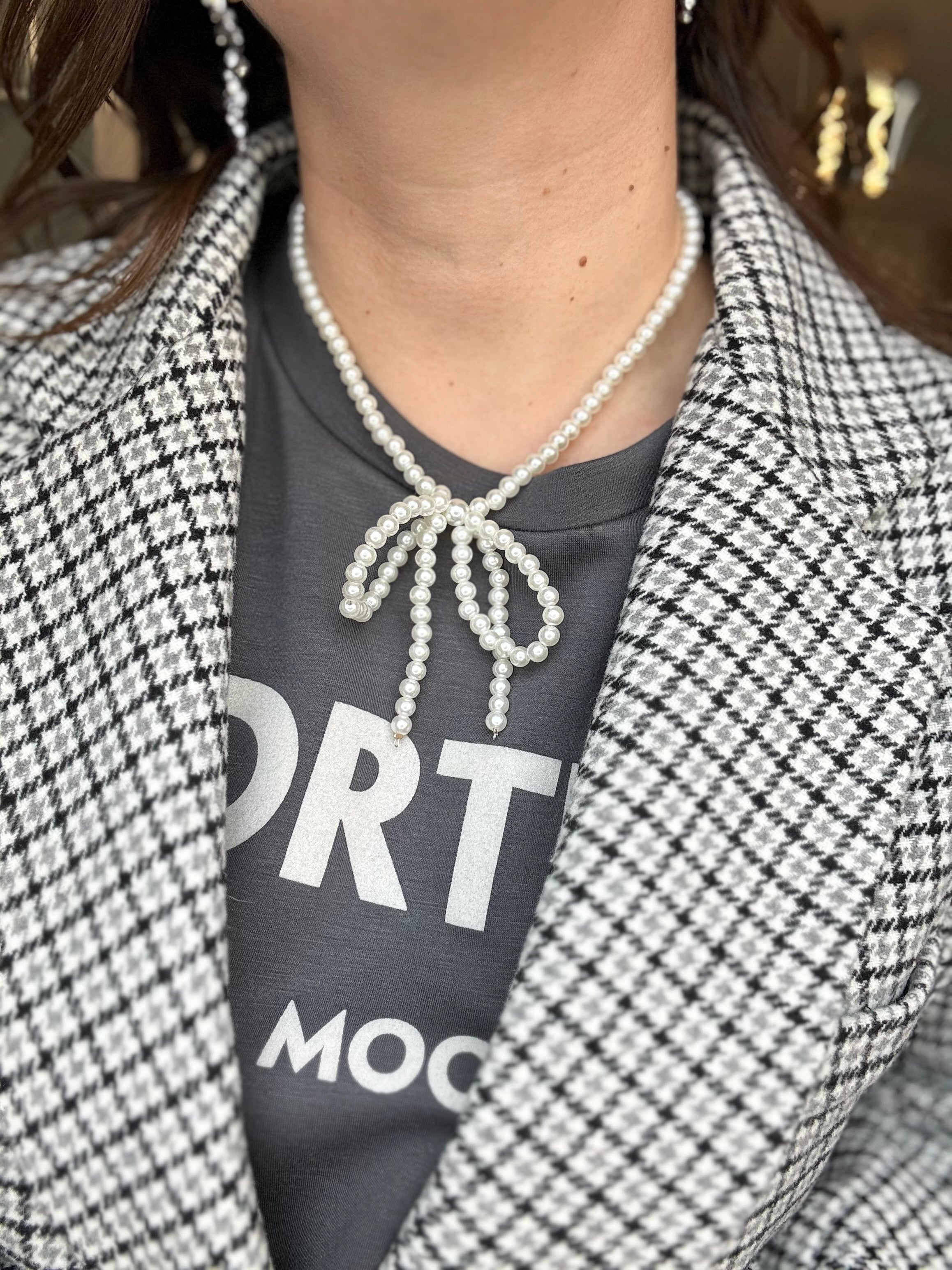 Collana fiocco perle