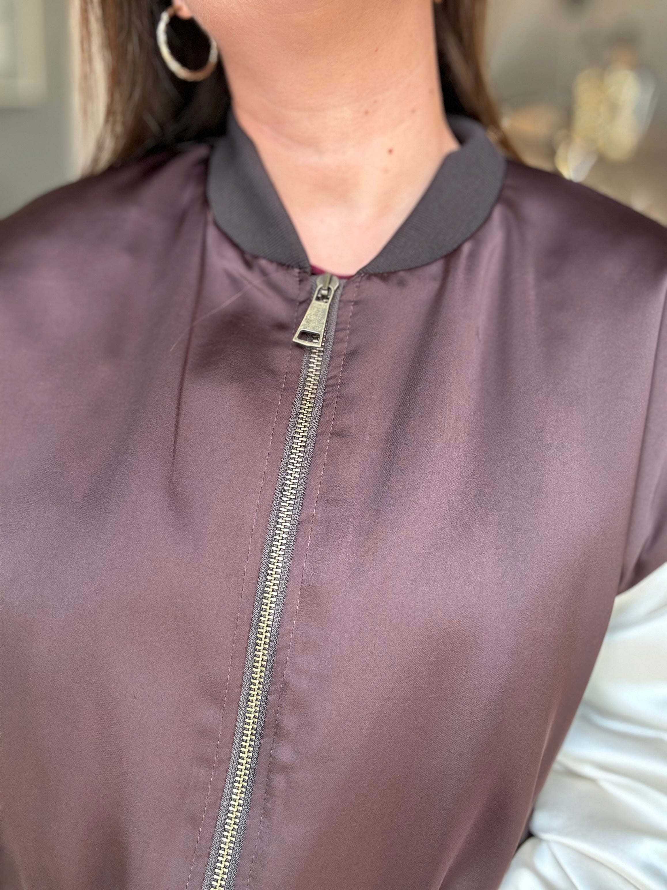 Bomber raso bicolore