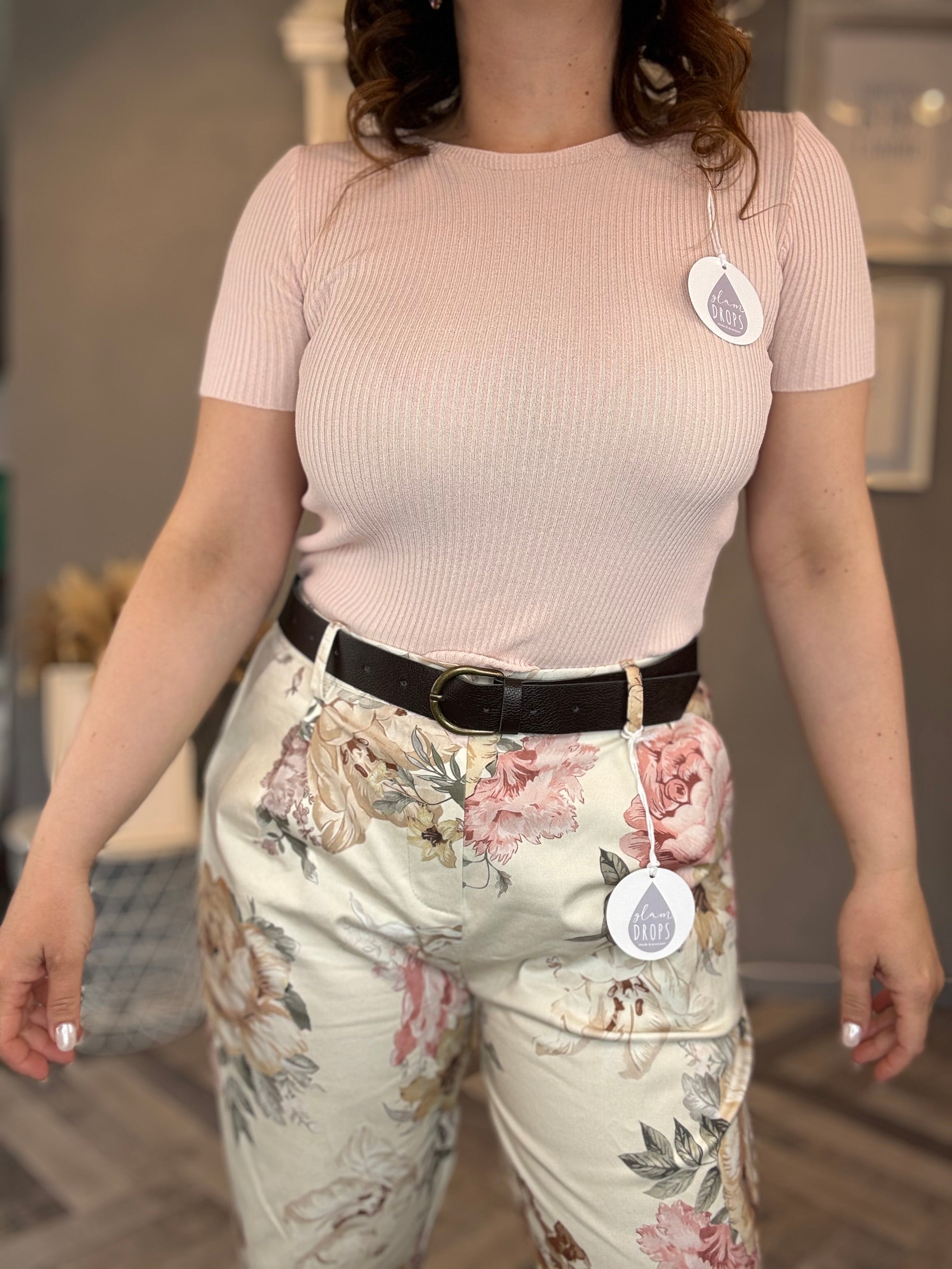 Maglia a costine basic Glam