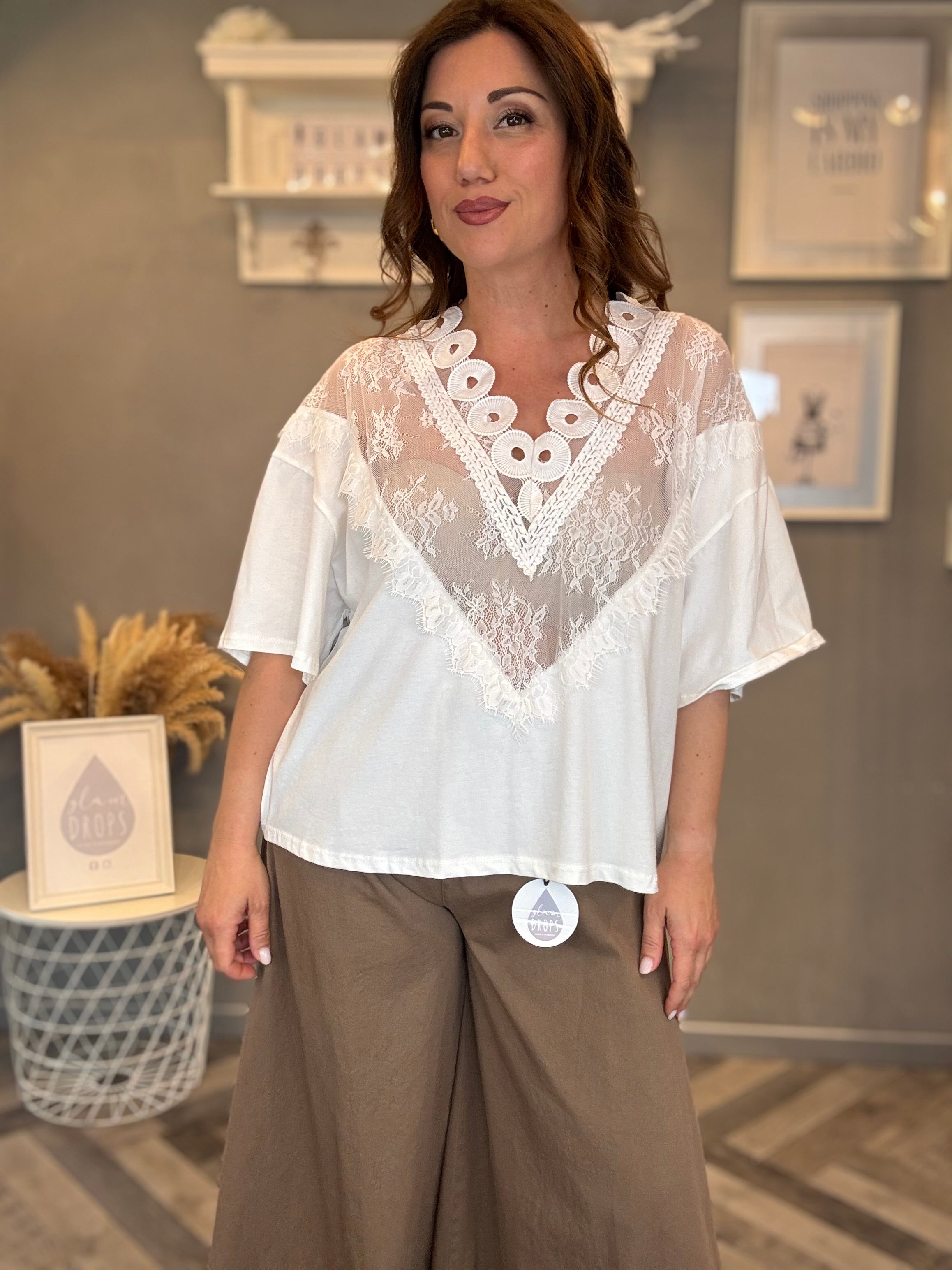 T-shirt pizzo Chantilly