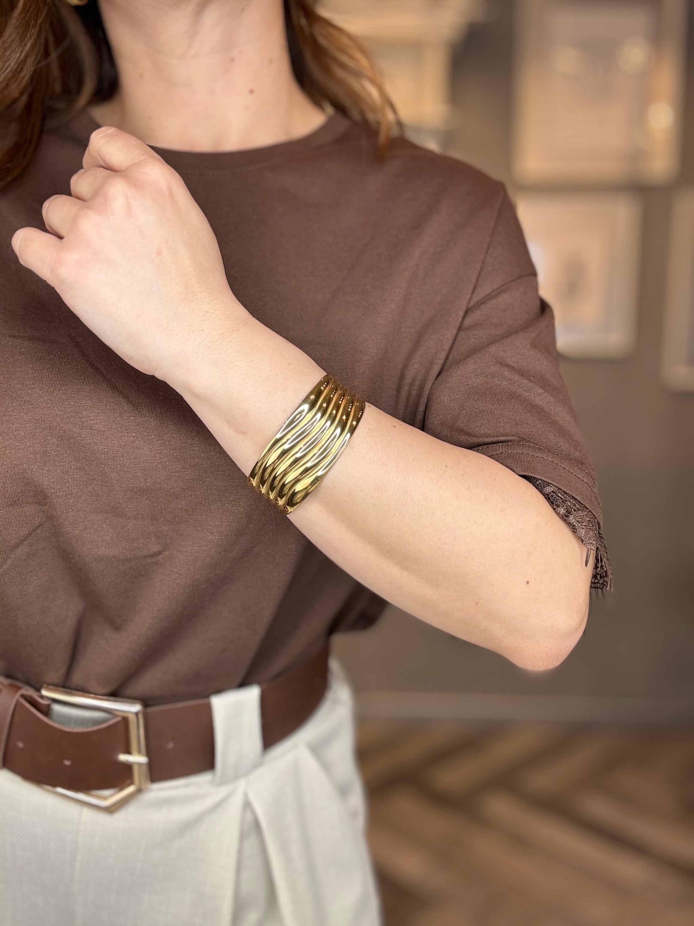 Bracciale onda oro