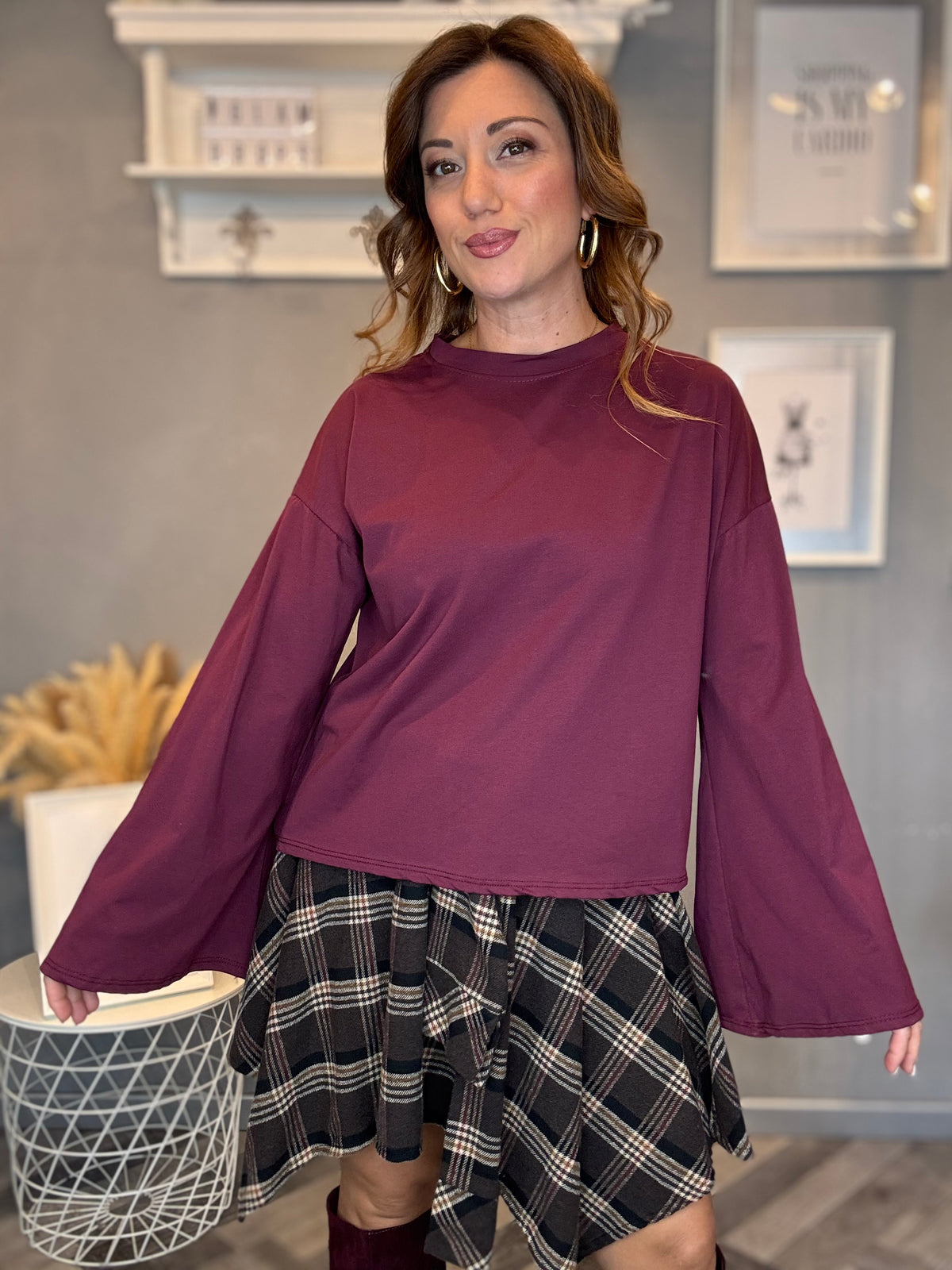 T-shirt Bell bordeaux