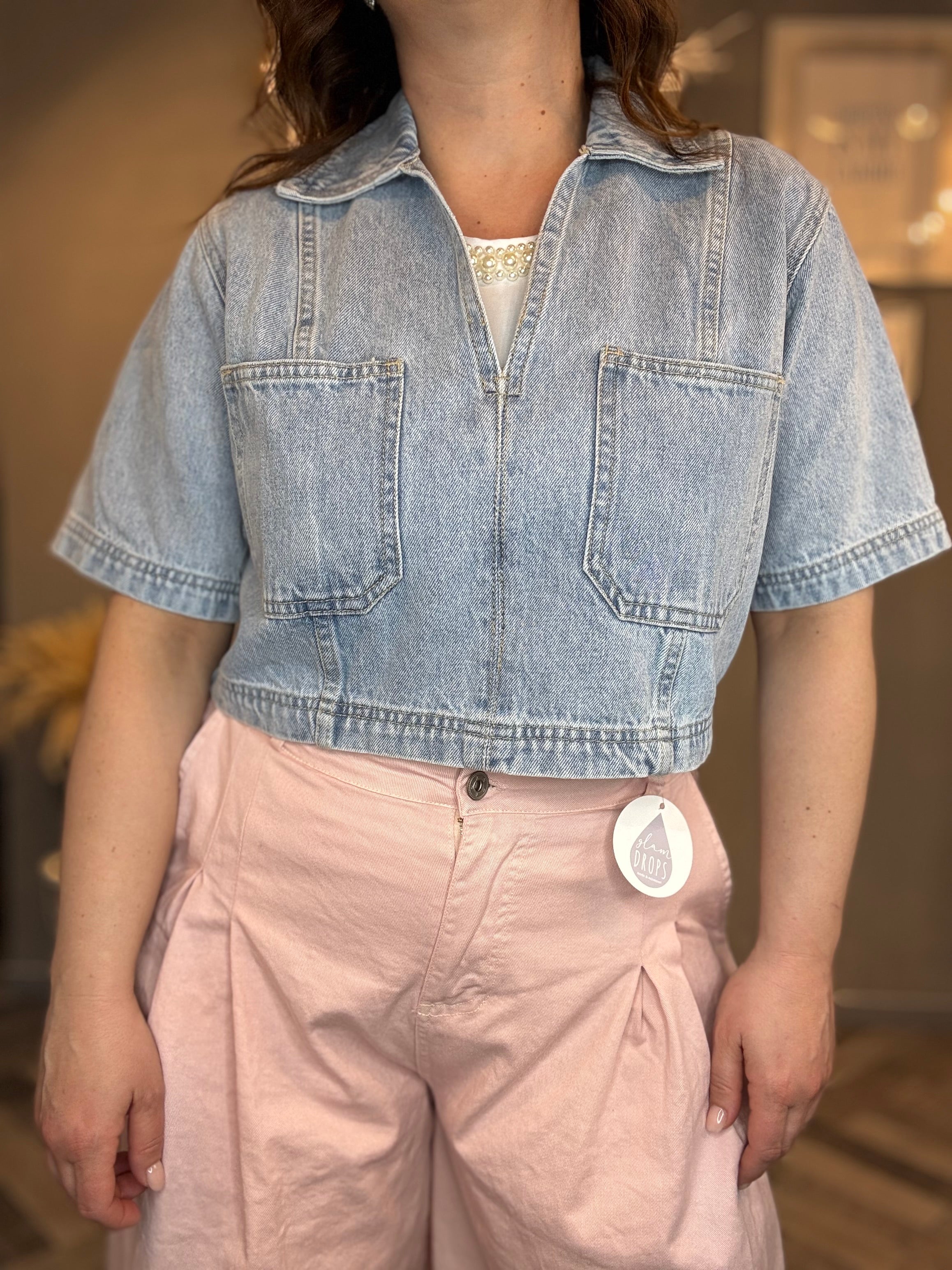 Lumina giacca bolerino in denim