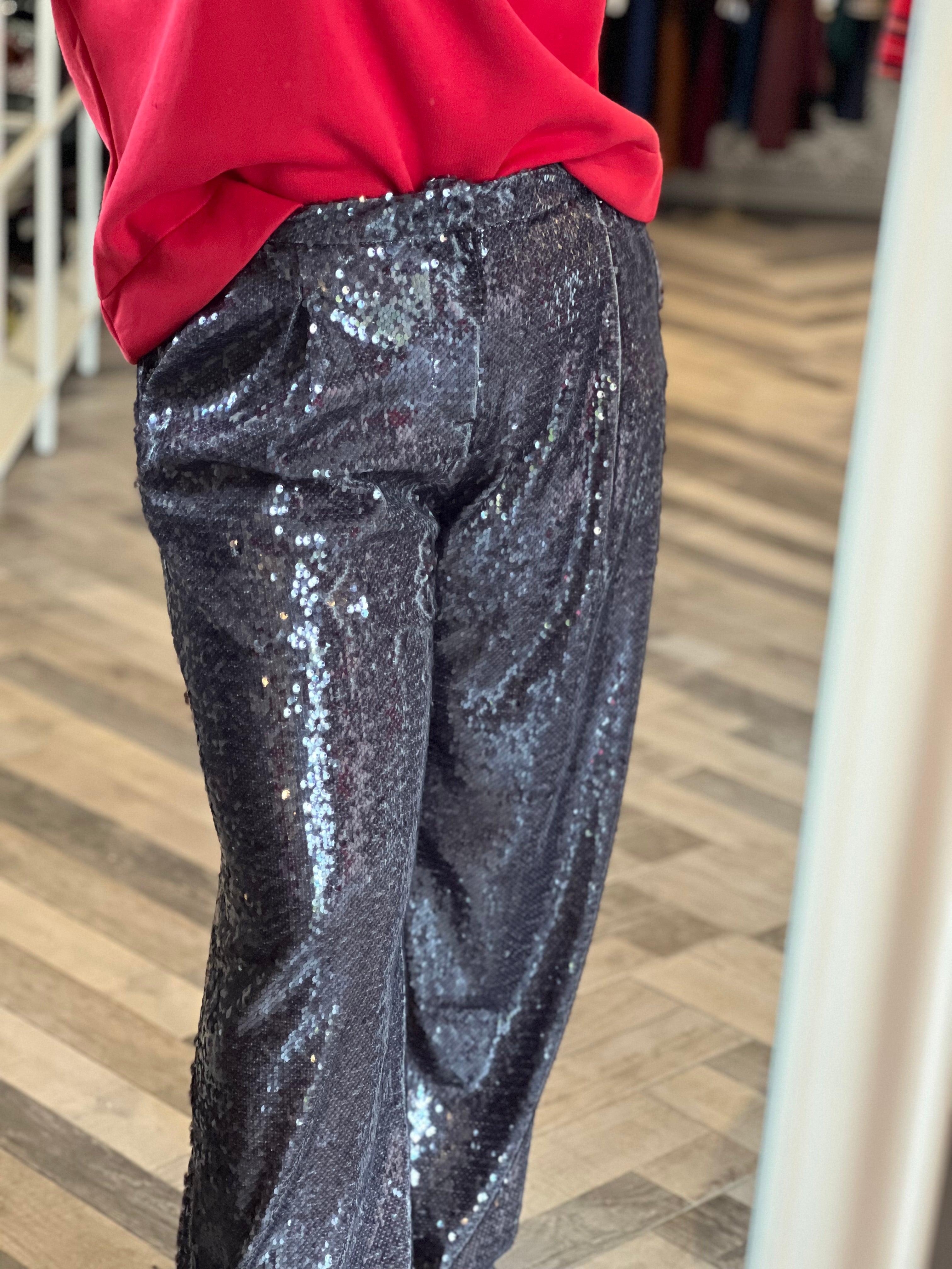 Lumina pantaloni paillttes palazzo