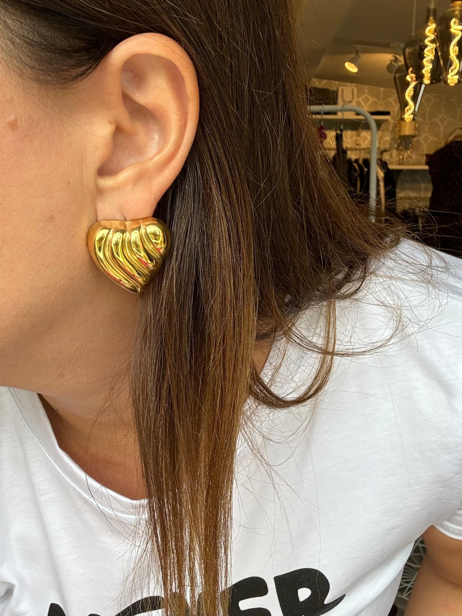 Orecchini Heart Wool