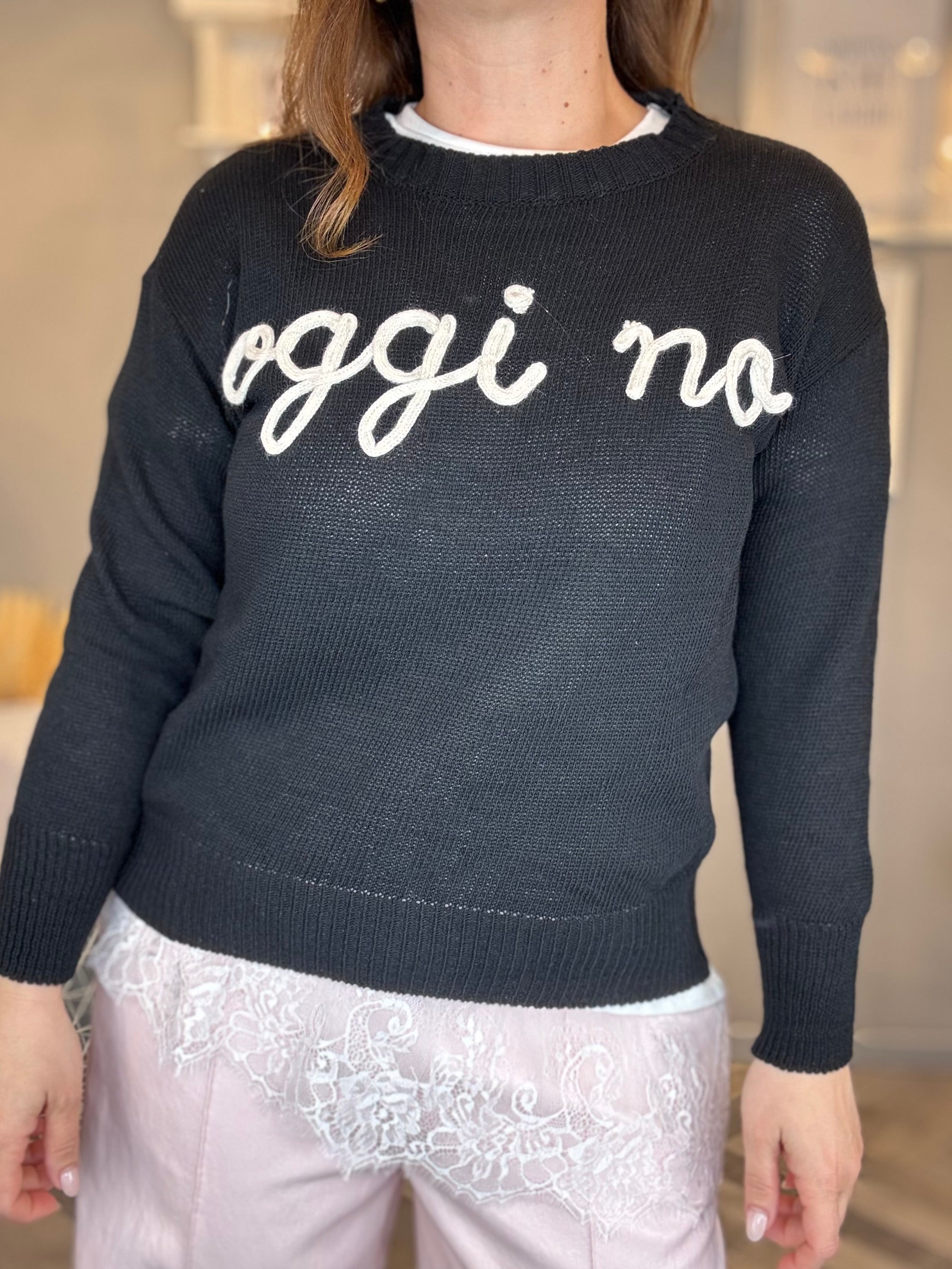Maglioncino Oggi no nero
