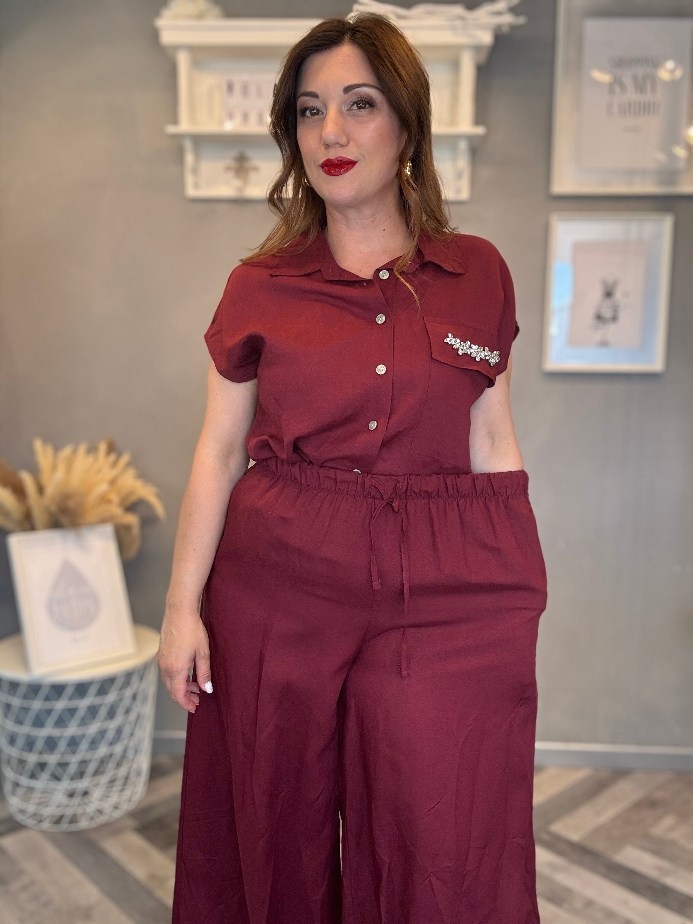 Coordinato Diamond Bordeaux