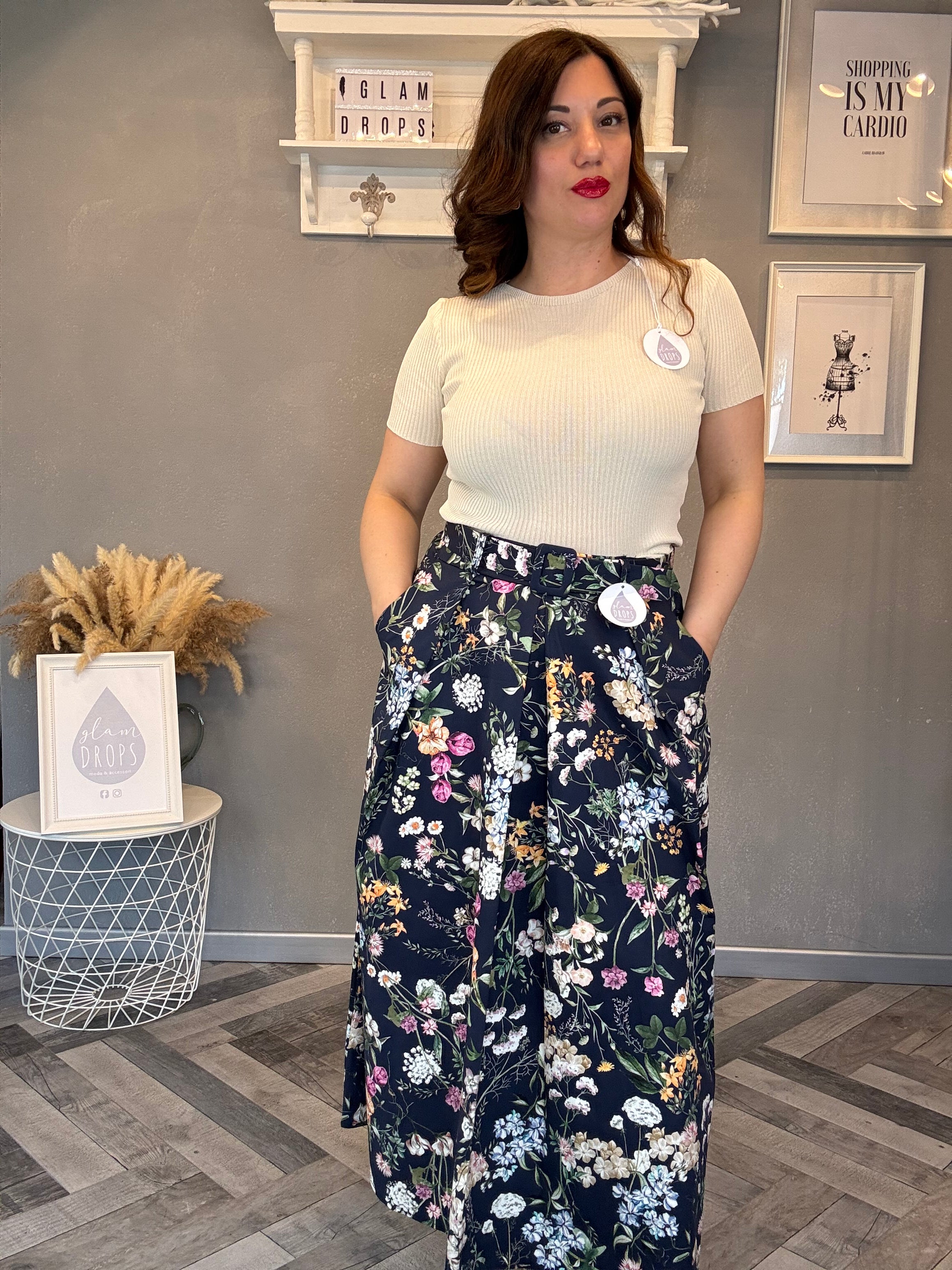 Maglia a costine basic Glam