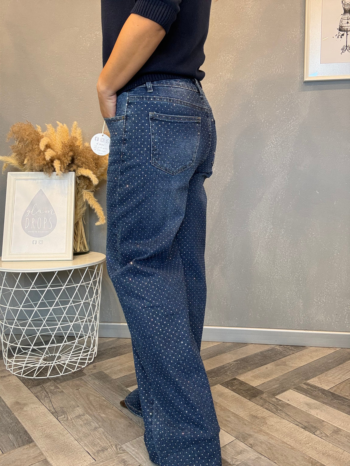 Jeans strass all over