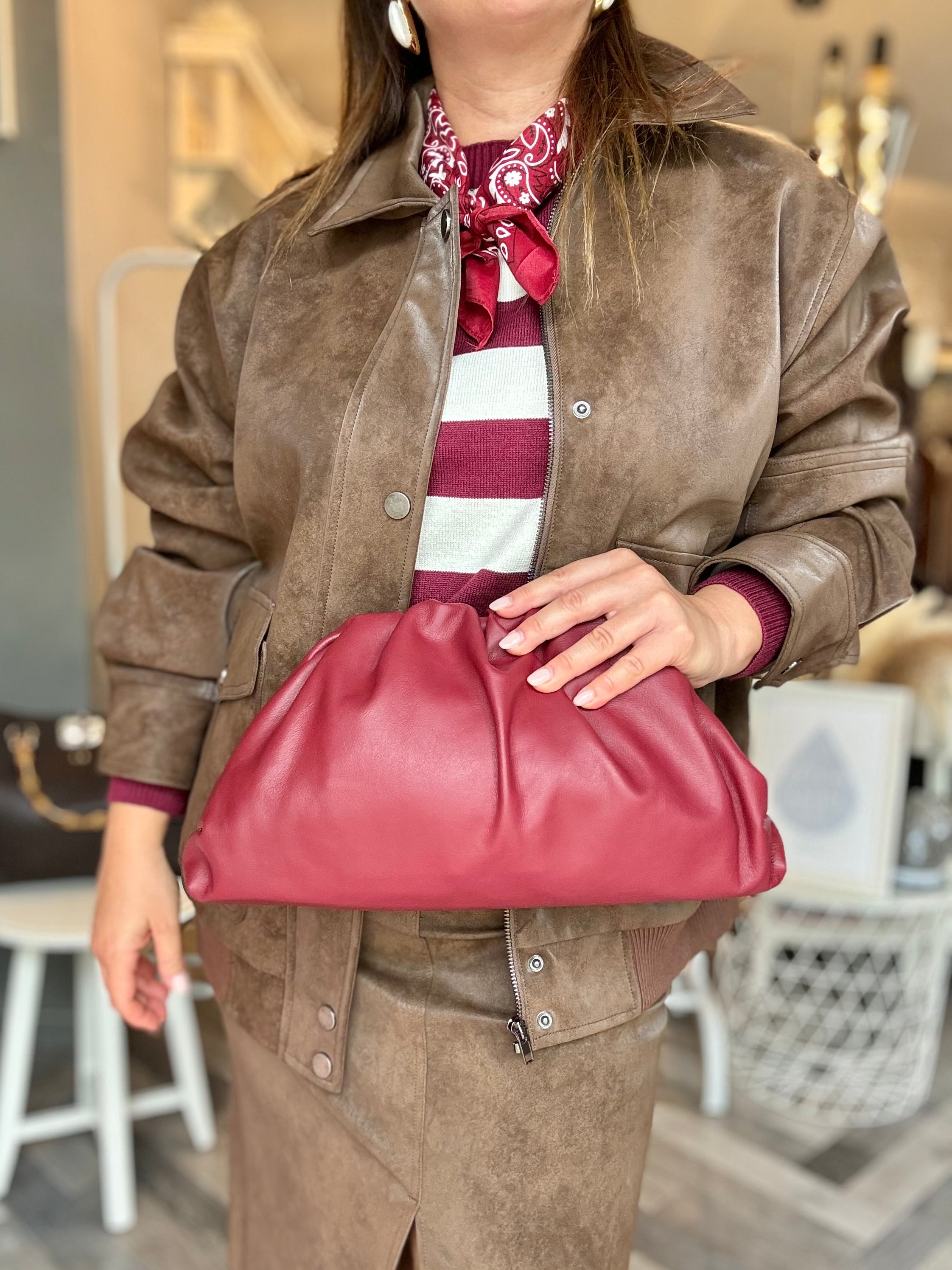 Borsa pouch in pelle