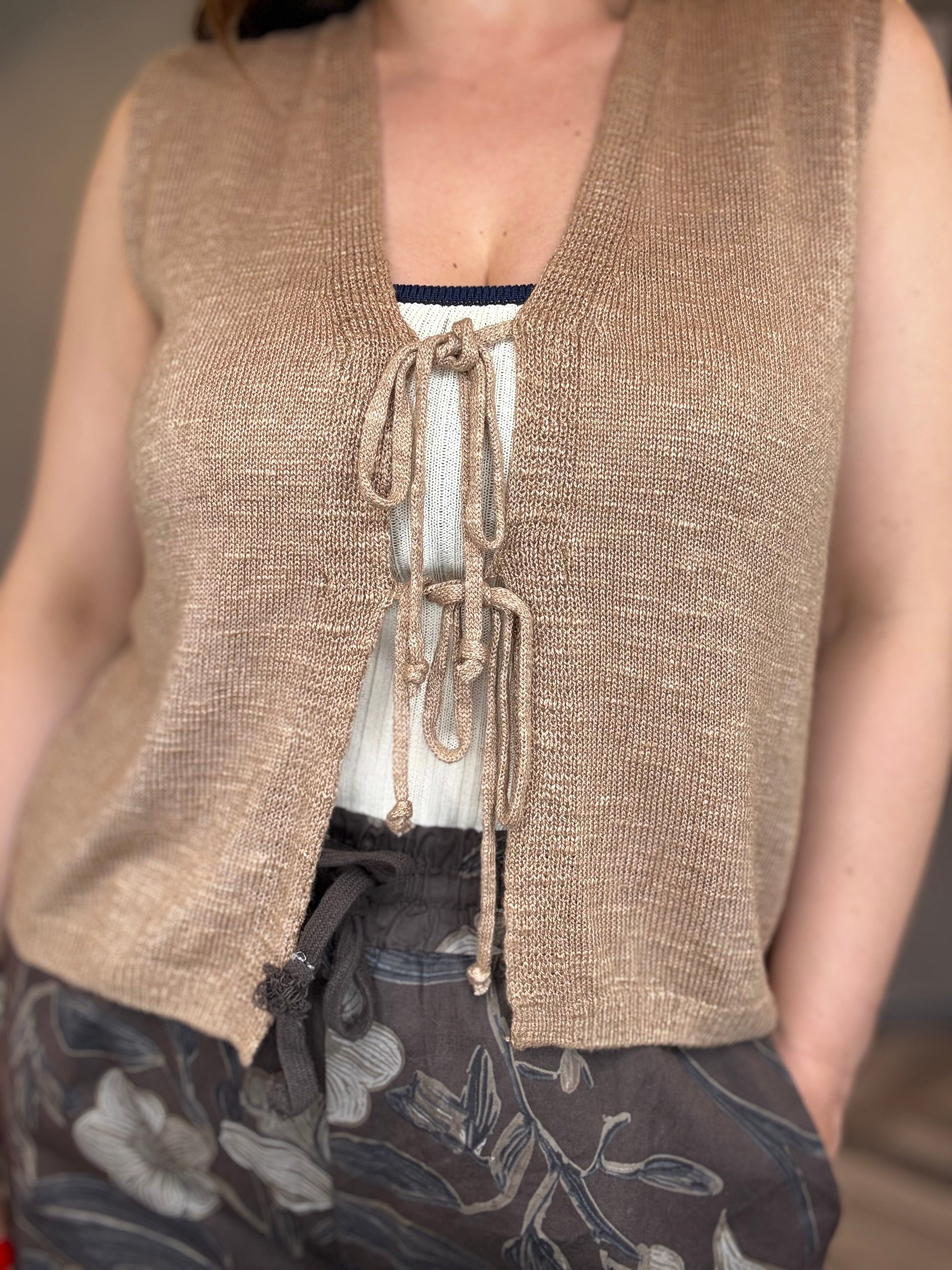 Gilet Doppio Nodo Camel