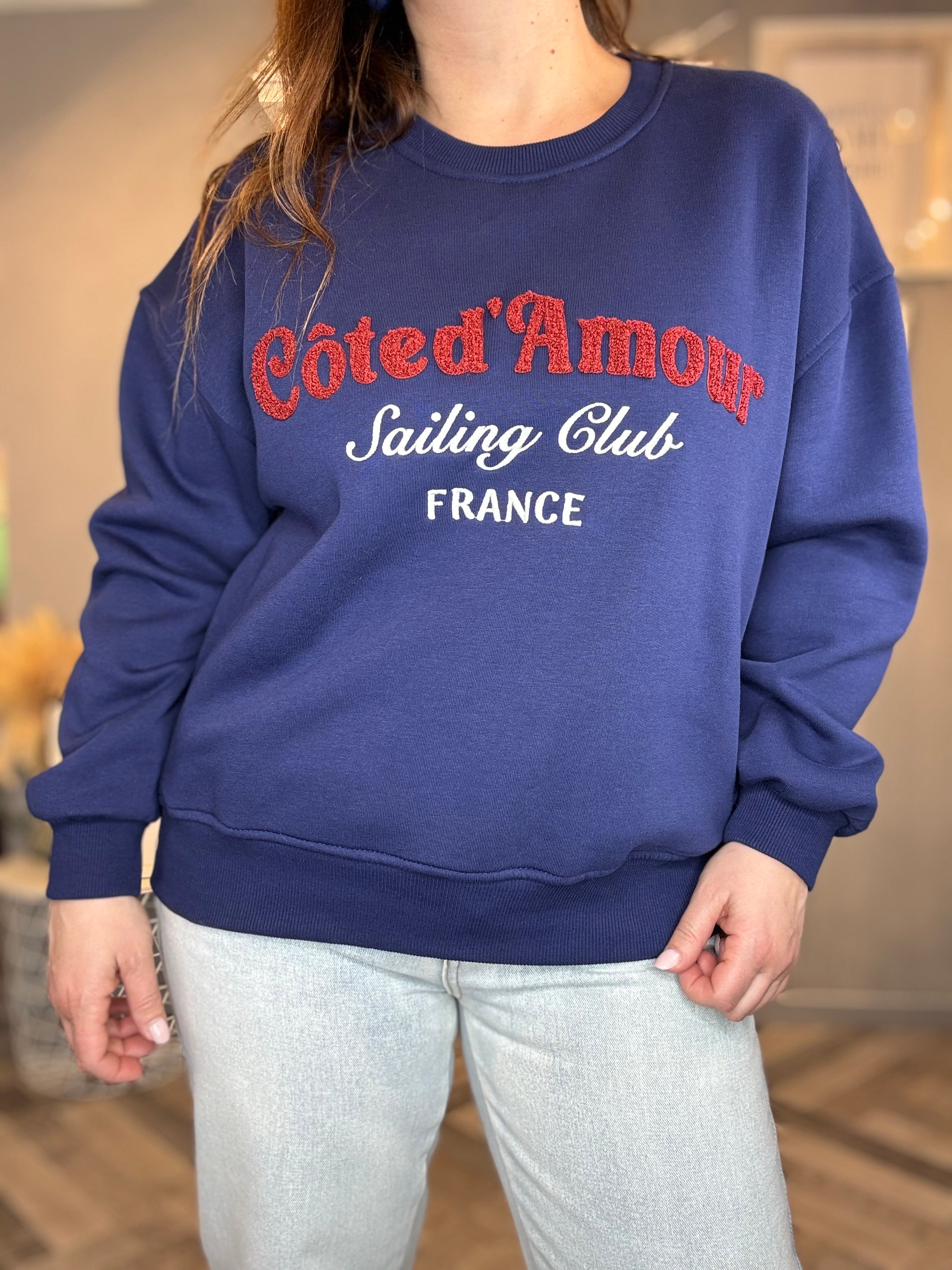 Lumina felpa Cote d’Amour blu